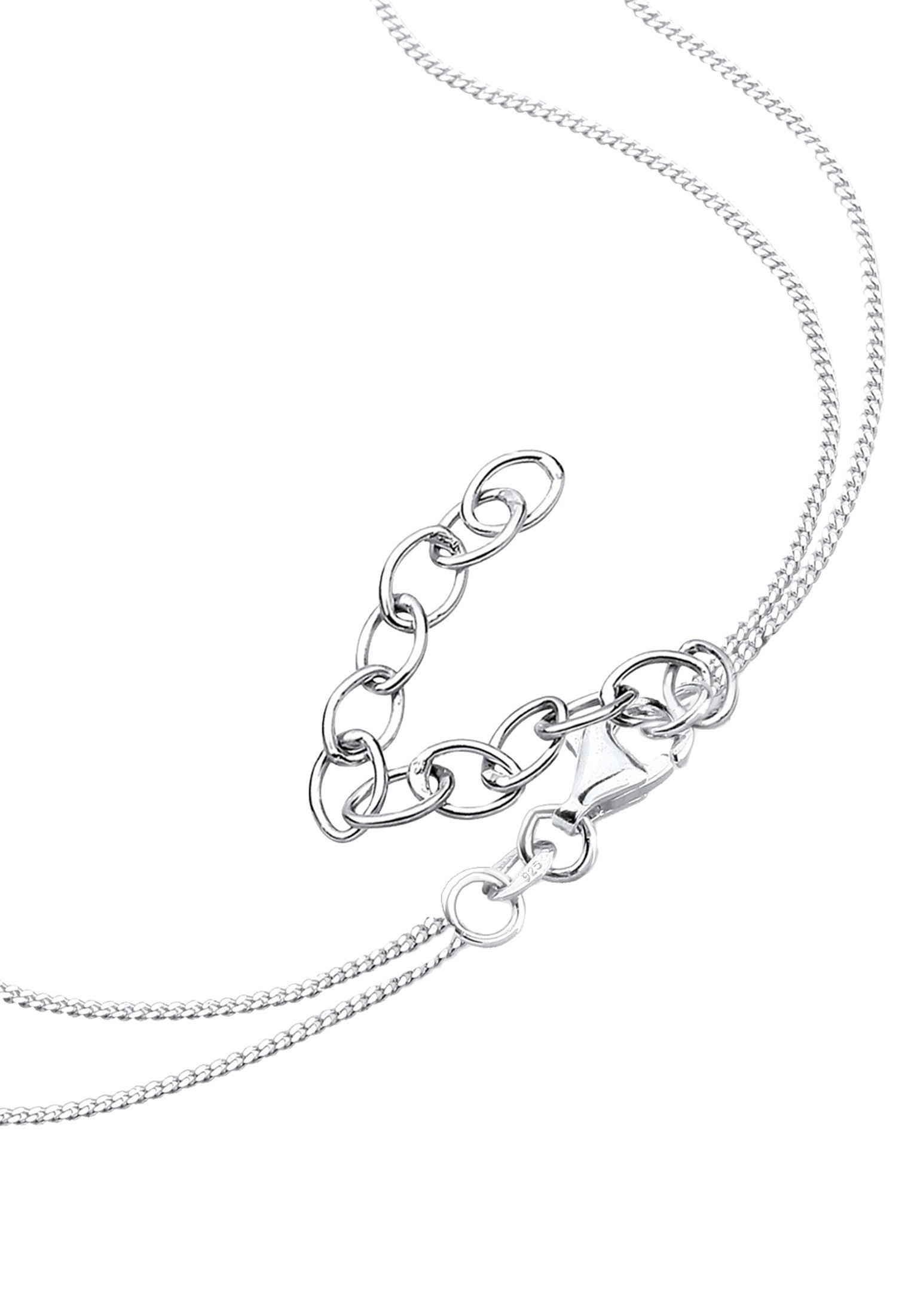 Elli Silberkette »Halskette Layer Kette mit Kreis Plättchen 925 Silber«