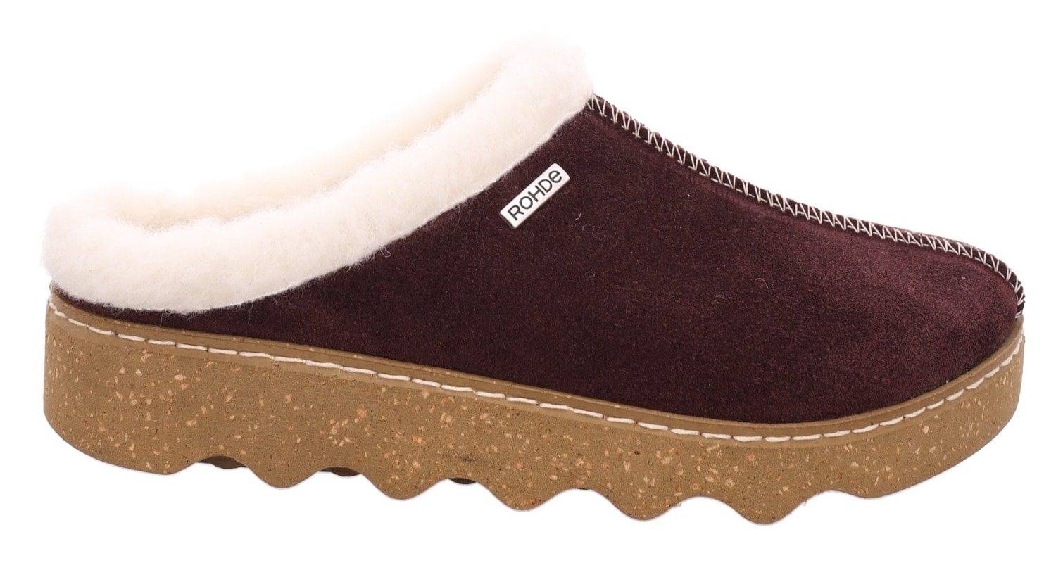 Rohde Pantoffel »FOGGIA-D«  Hausschuh, Clog mit herausnehmbarer Innensohle aus Lammwolle