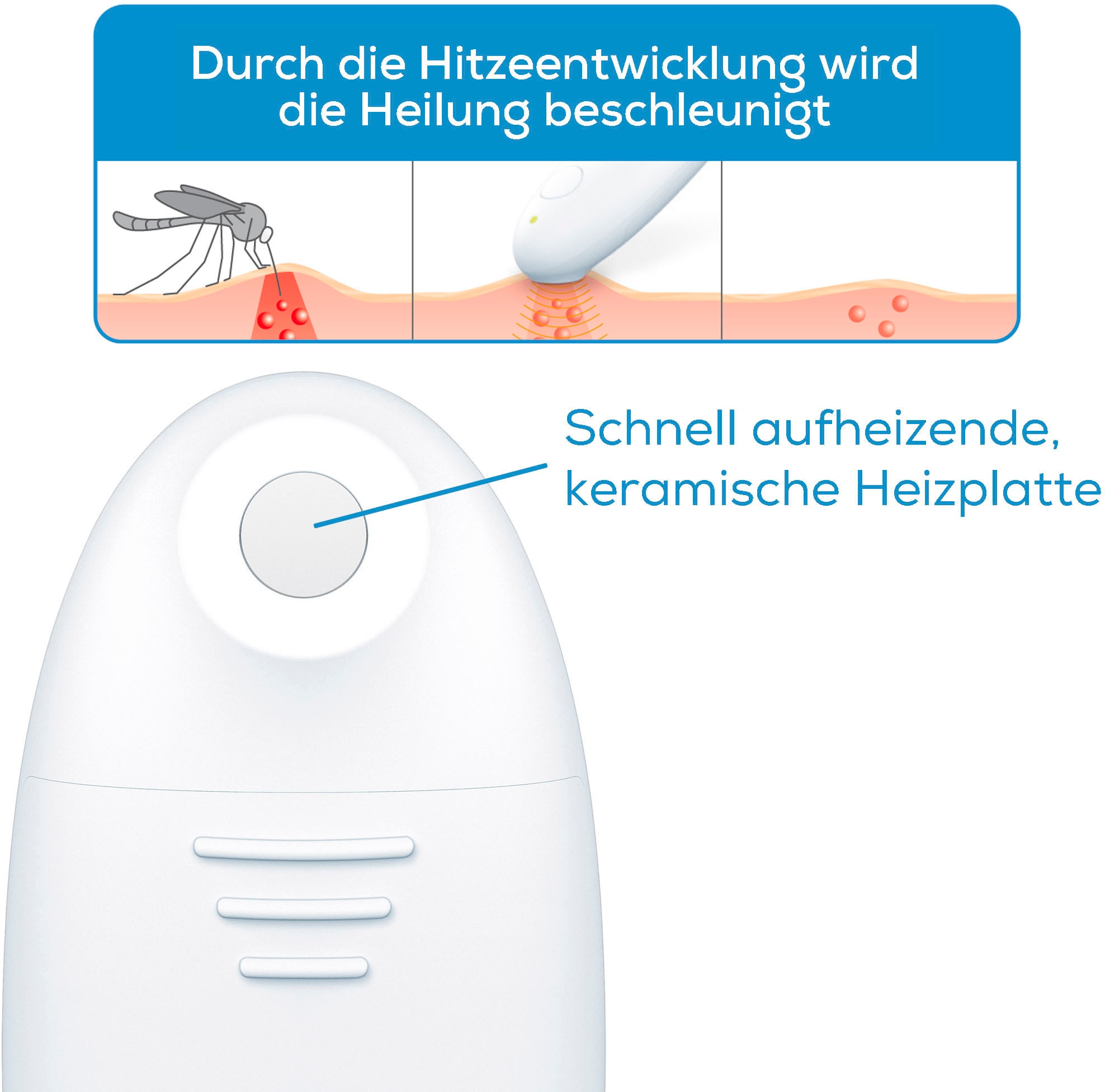 BEURER Insektenstichheiler »BR 10«, Lindert Juckreiz u. Schwellungen, klein & handlich