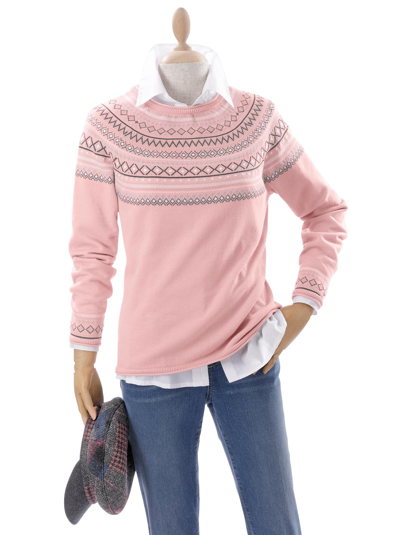 rosa Norwegerpullover