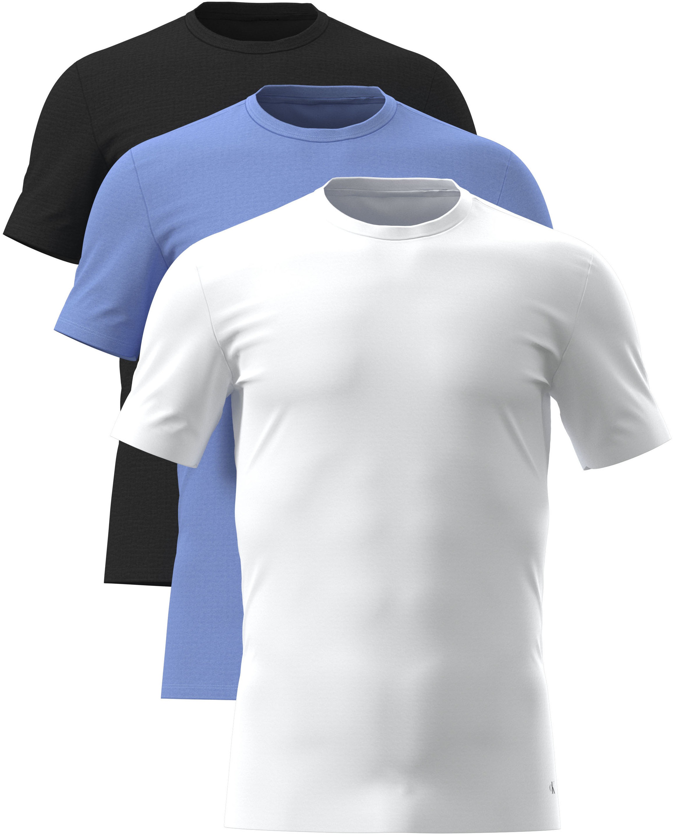 Calvin Klein Underwear T-Shirt »SHORT SLEEVE CREW NECK 3PK« Packung, 3er-Pack, 3 mit Logo am Saum