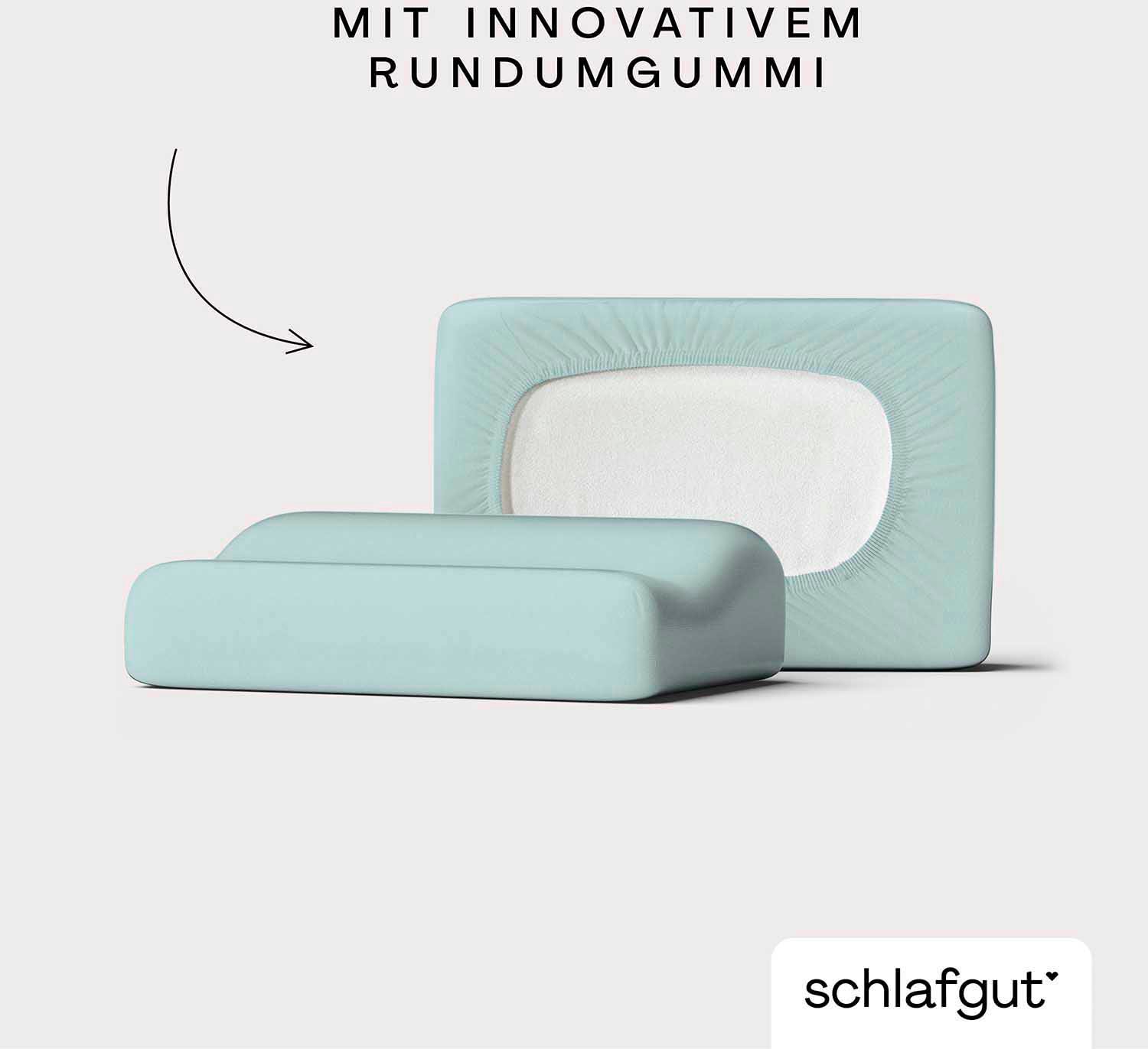 Schlafgut Kissenbezug »Pure flexibler Kissenbezug für Nackenstützkissen«, (1 St.), Bio-Baumwolle mit Elasthan, mit Gummizug, bügelfrei