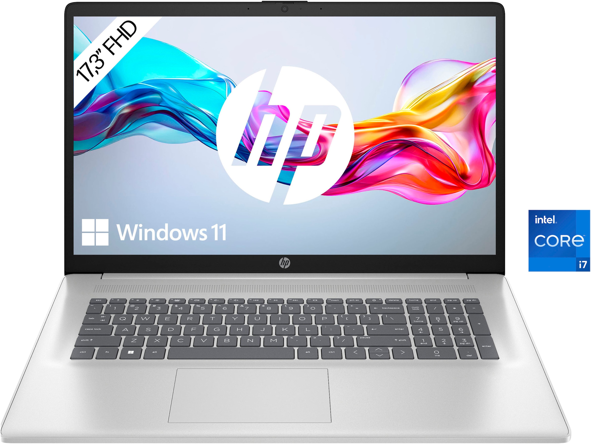HP Notebook »17-cn Intel« 43,9 cm / 17,3 ″ Intel Core i7 Iris Xe Graphics 1.000 GB SSD