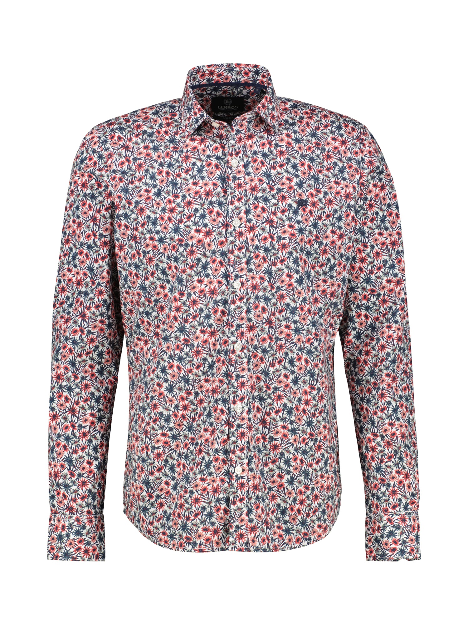 LERROS Langarmhemd »LERROS Langarmhemd, floral bedruckt«