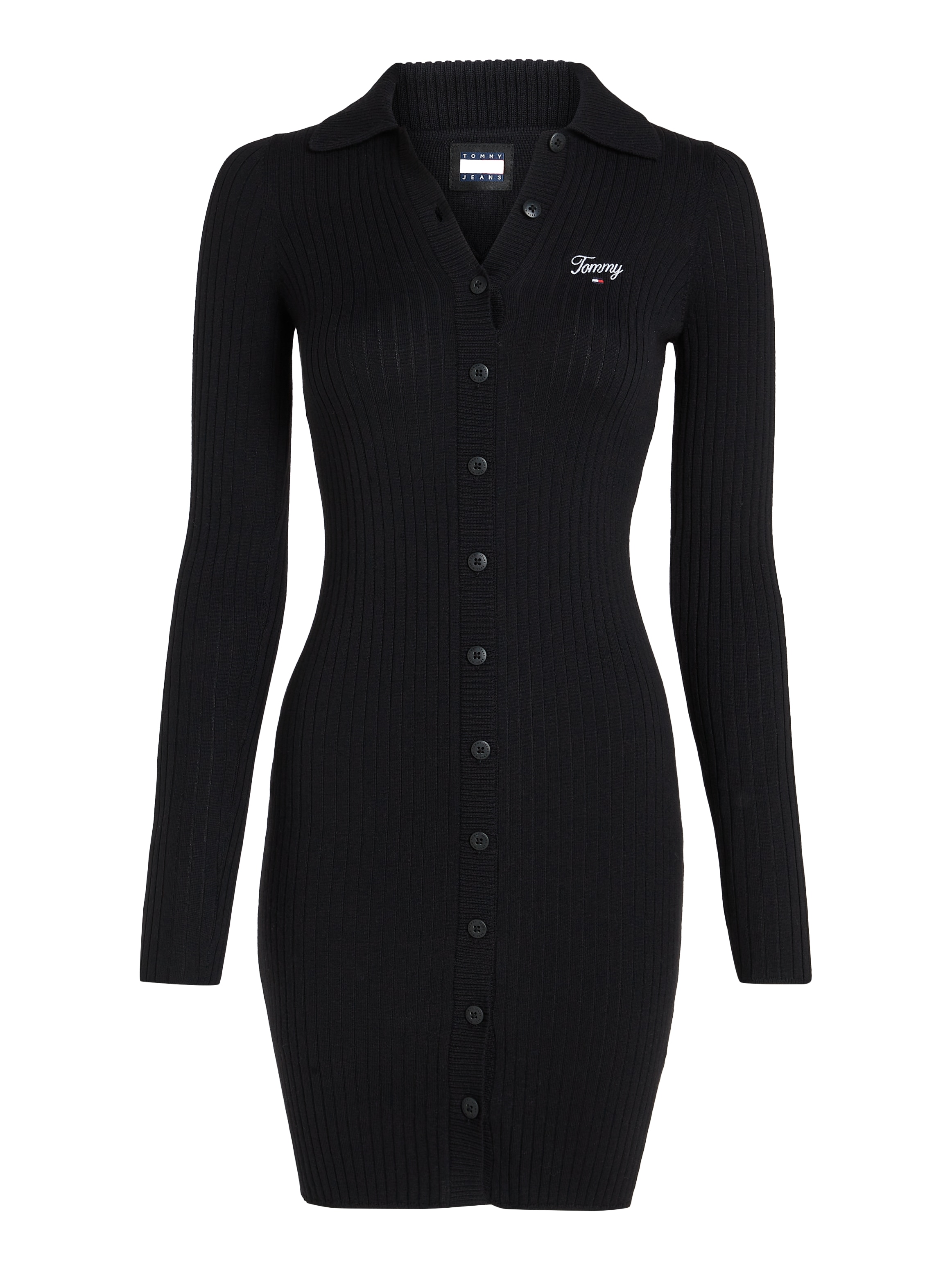 Tommy Jeans Polokleid »TJW SCRIPT POLO SWEATER DRESS«, mit Tommy Jeans Script Logo-Schriftzug