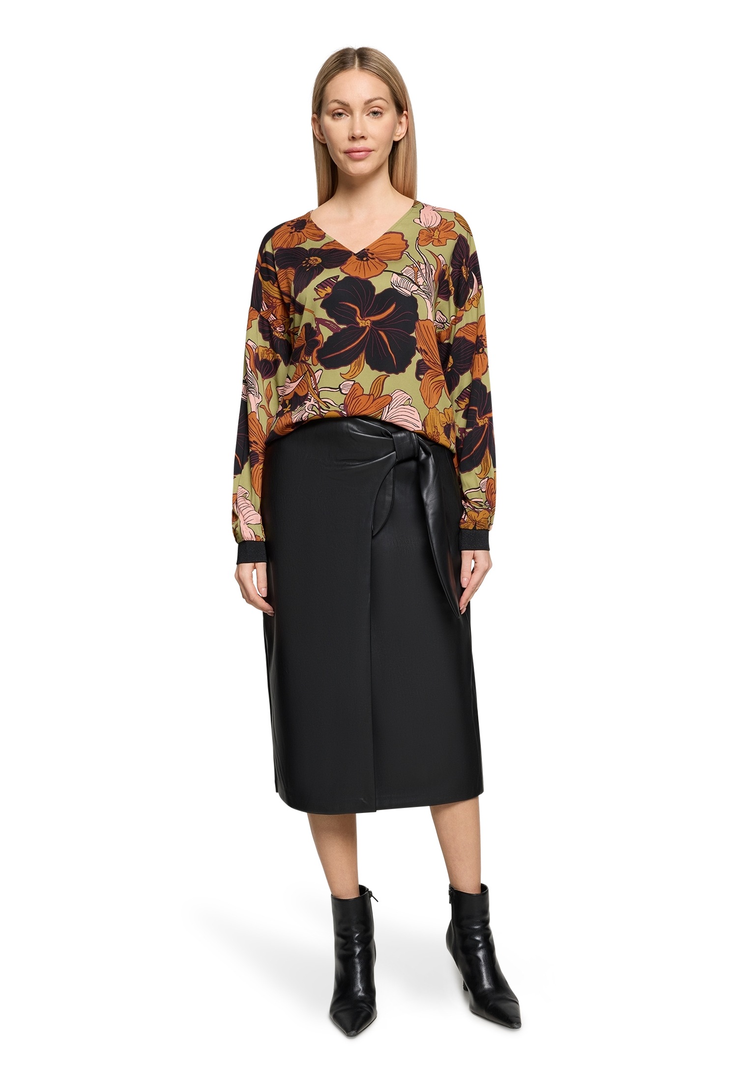 Cartoon Klassische Bluse »Oversize-Bluse mit Rippbündchen«