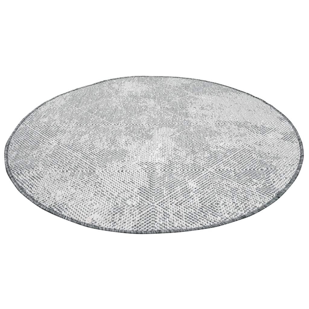 Carpet City Outdoorteppich »DUO RUG 5845«, rund, 5 mm Höhe, Wendeteppich Wetterfest In- & Outdoor, Balkon, Terrasse, Wohnzimmer