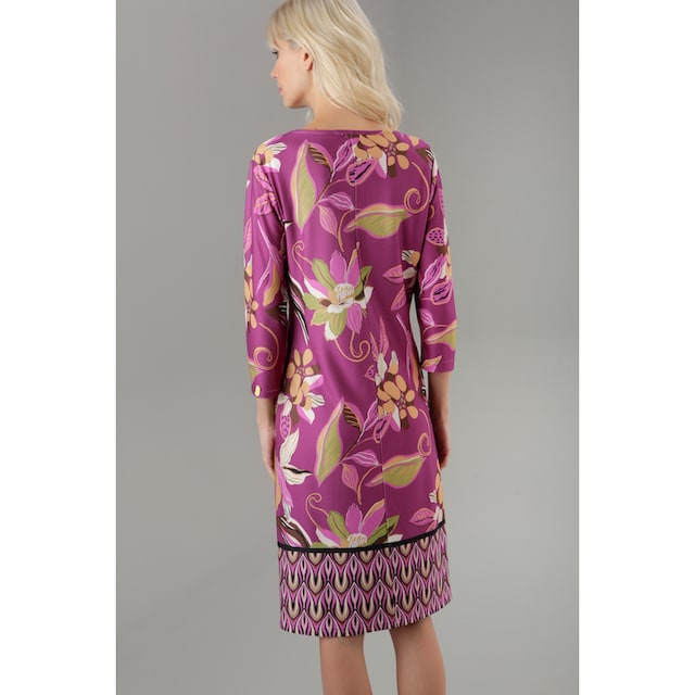 Aniston SELECTED Jerseykleid, mit aufgedruckter Bordüre im Retro-Muster  online bei OTTO