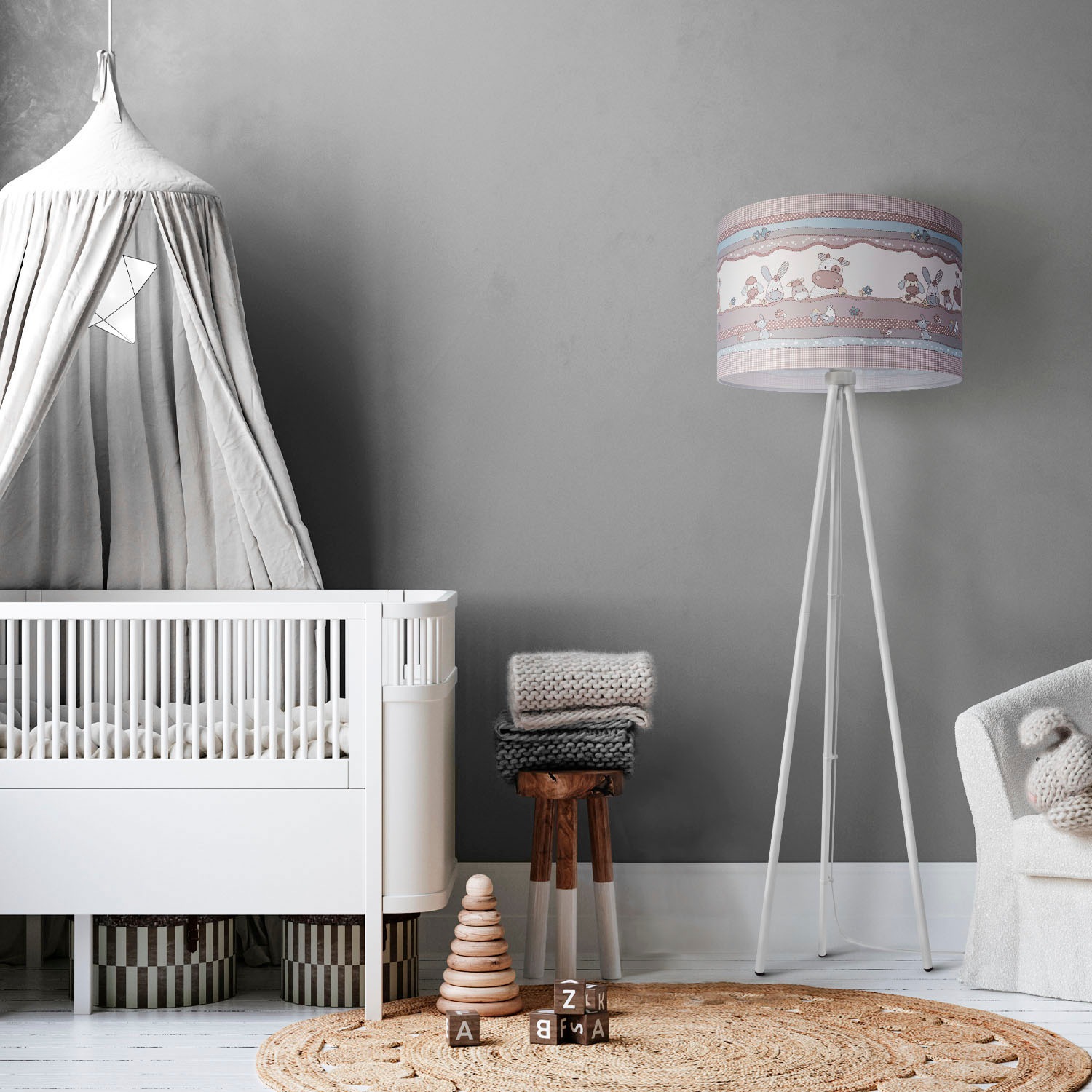 Paco Home Stehlampe »Trina Cosmo«, Leuchtmittel E27 | ohne Leuchtmittel, Kinderlampe Stehlampe LED Kinderzimmer, Tier-Motiv, verspielt, E27