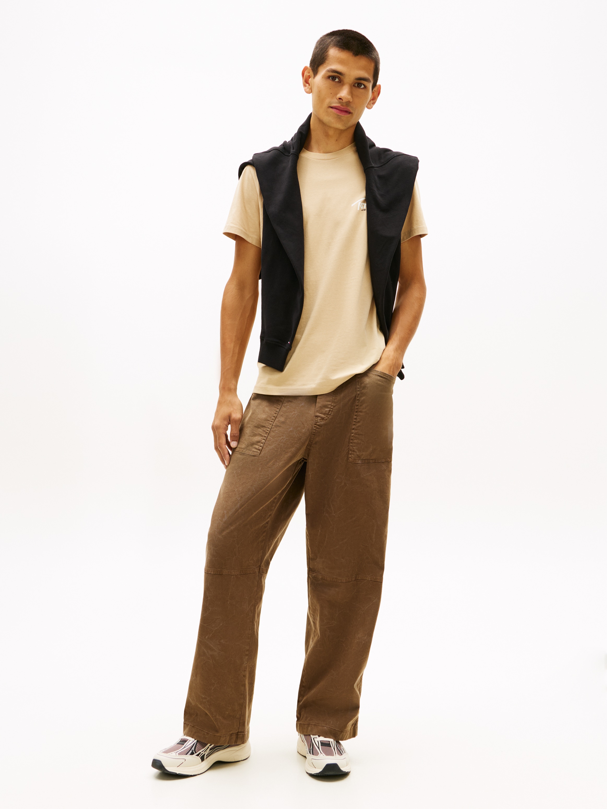 Tommy Jeans T-Shirt »TJM SLIM FIT SIGN CHEST« mit Markenprint