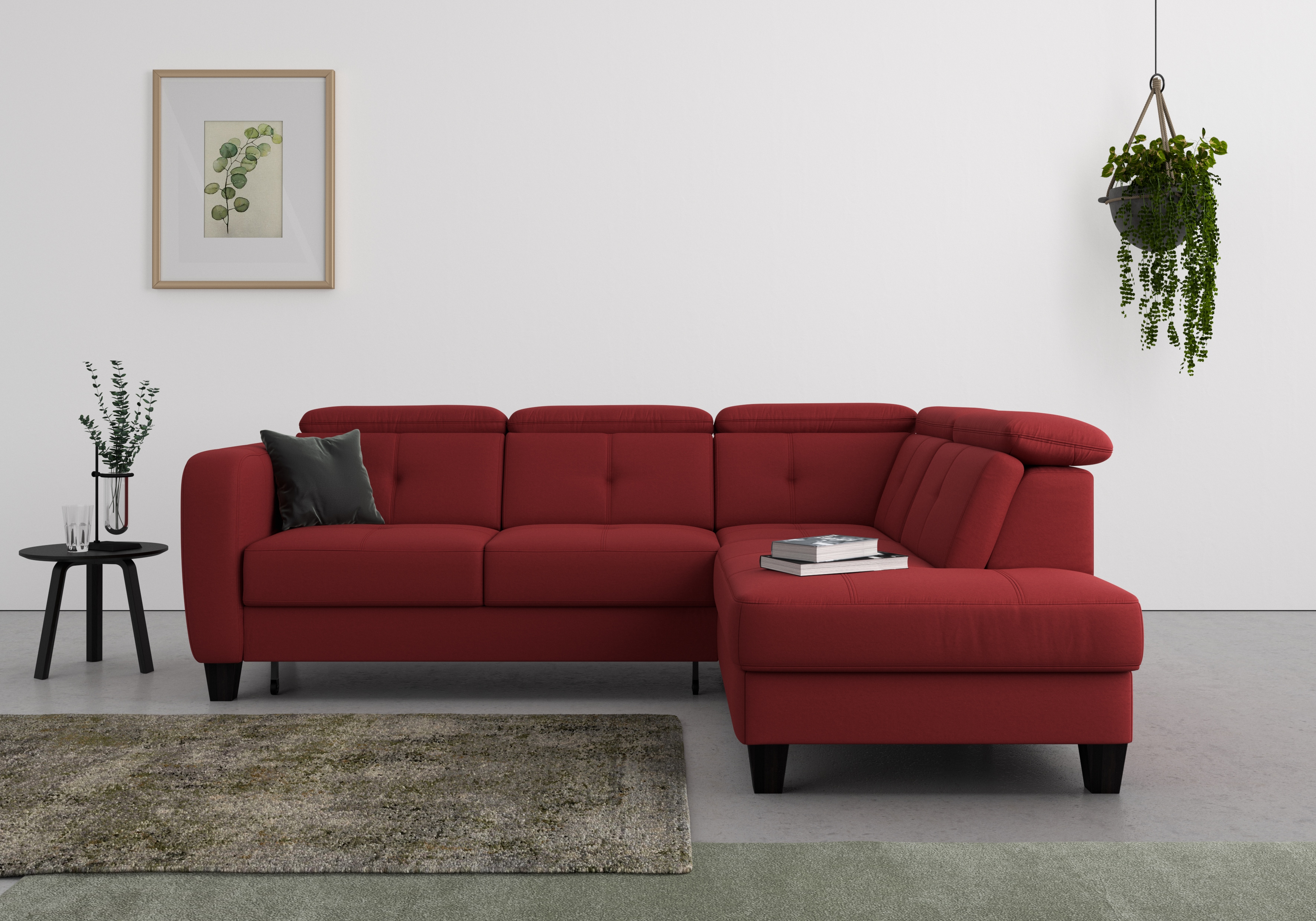 sit&more Ecksofa "Belluci L-Form" inklusive Federkern, wahlweise mit Schlaffunktion und Bettkasten