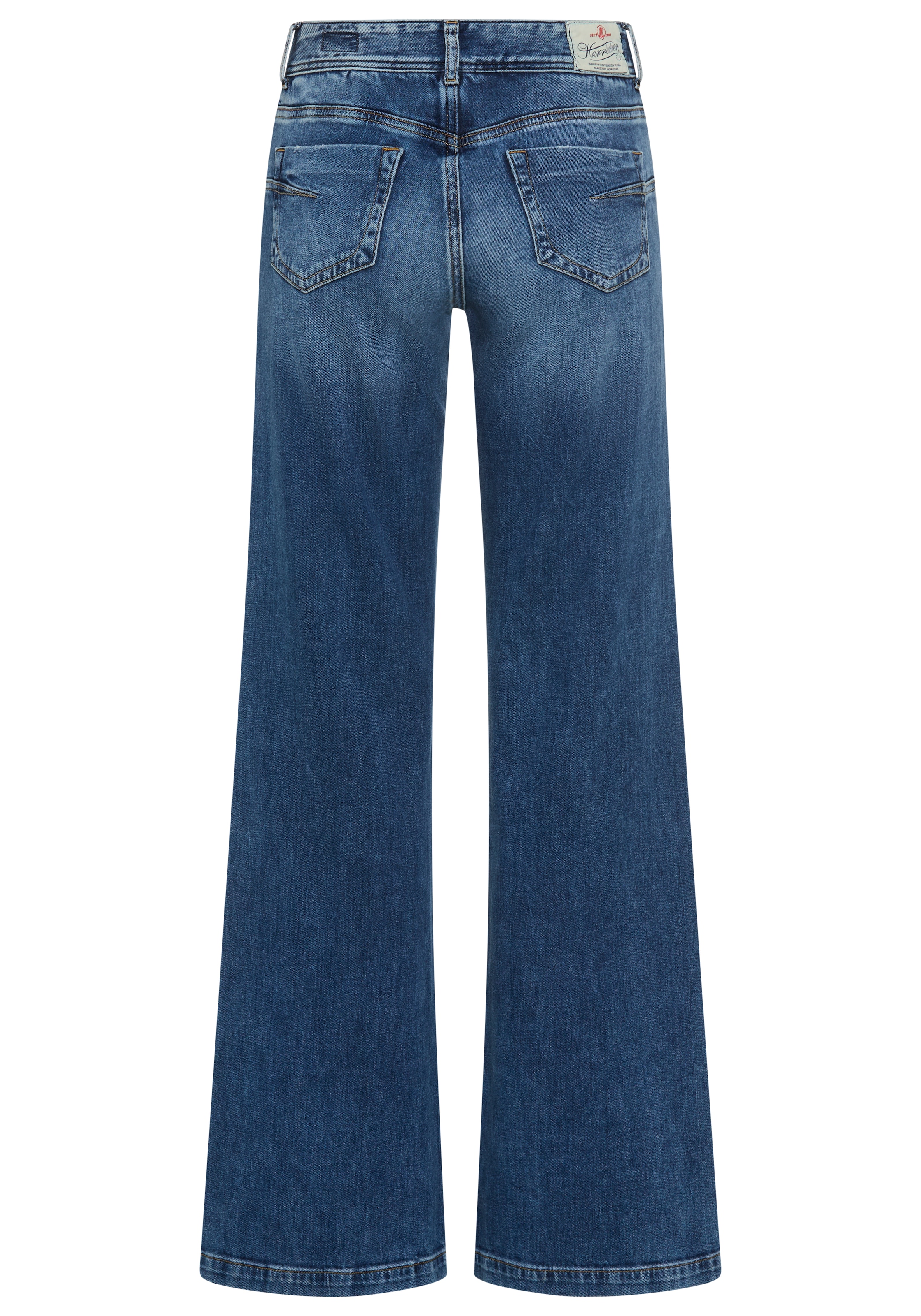 Herrlicher 5-Pocket-Jeans »Edna Denim Stretch« mit weitem Bein, Flared Fit