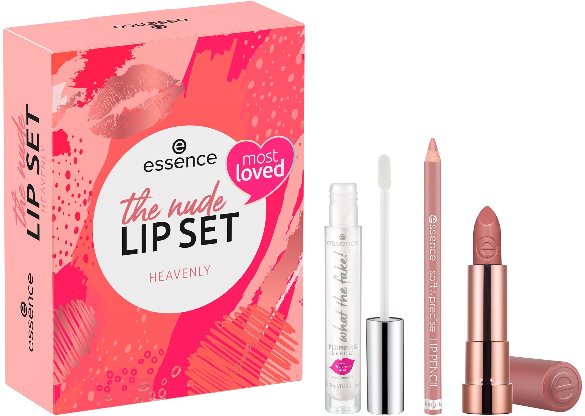 Lippenpflege-Set »the nude lip set romantic«, (Set, 3 tlg.)