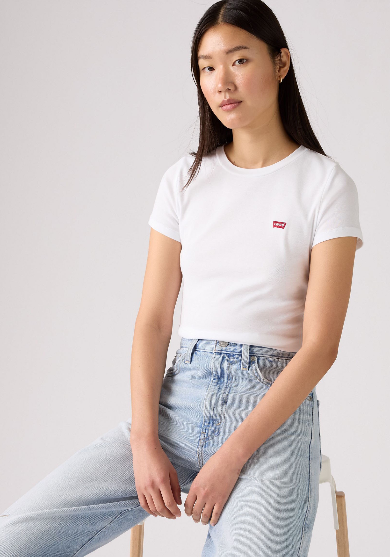 Levi's® T-Shirt »Mini-Logo«, (Packung, 2 tlg.), mit kleiner Markenlogo-Stickerei auf der Brust