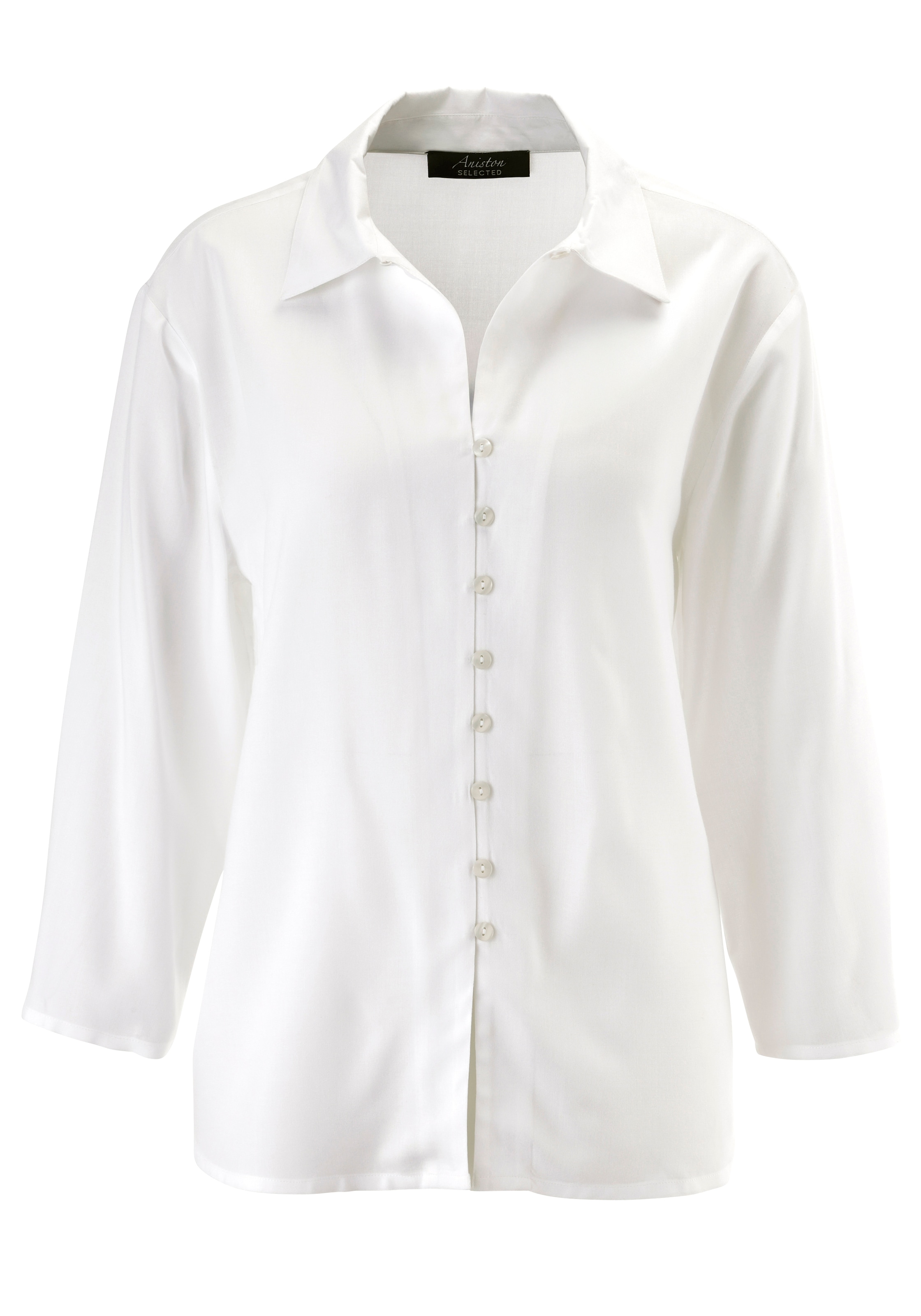 Aniston SELECTED Hemdbluse mit Hemdkragen und 3/4-langen Ärmeln - NEUE KOLLEKTION