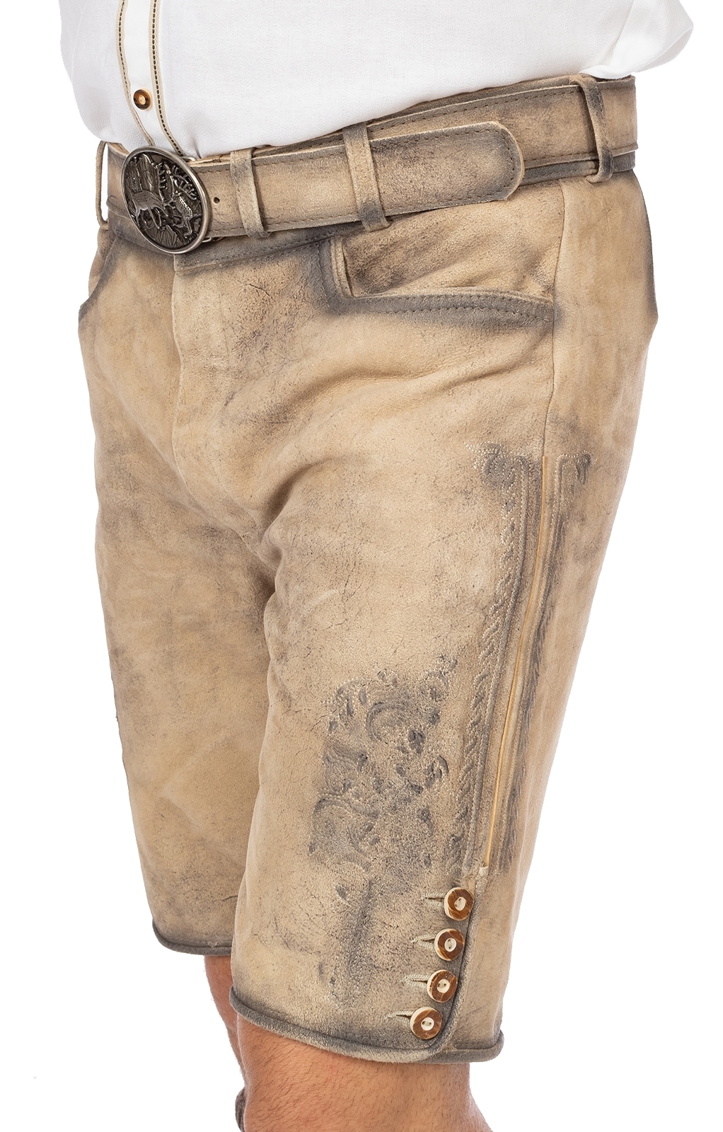 Gwandler Lederhose »Lederhose JONAS-gespeckt«