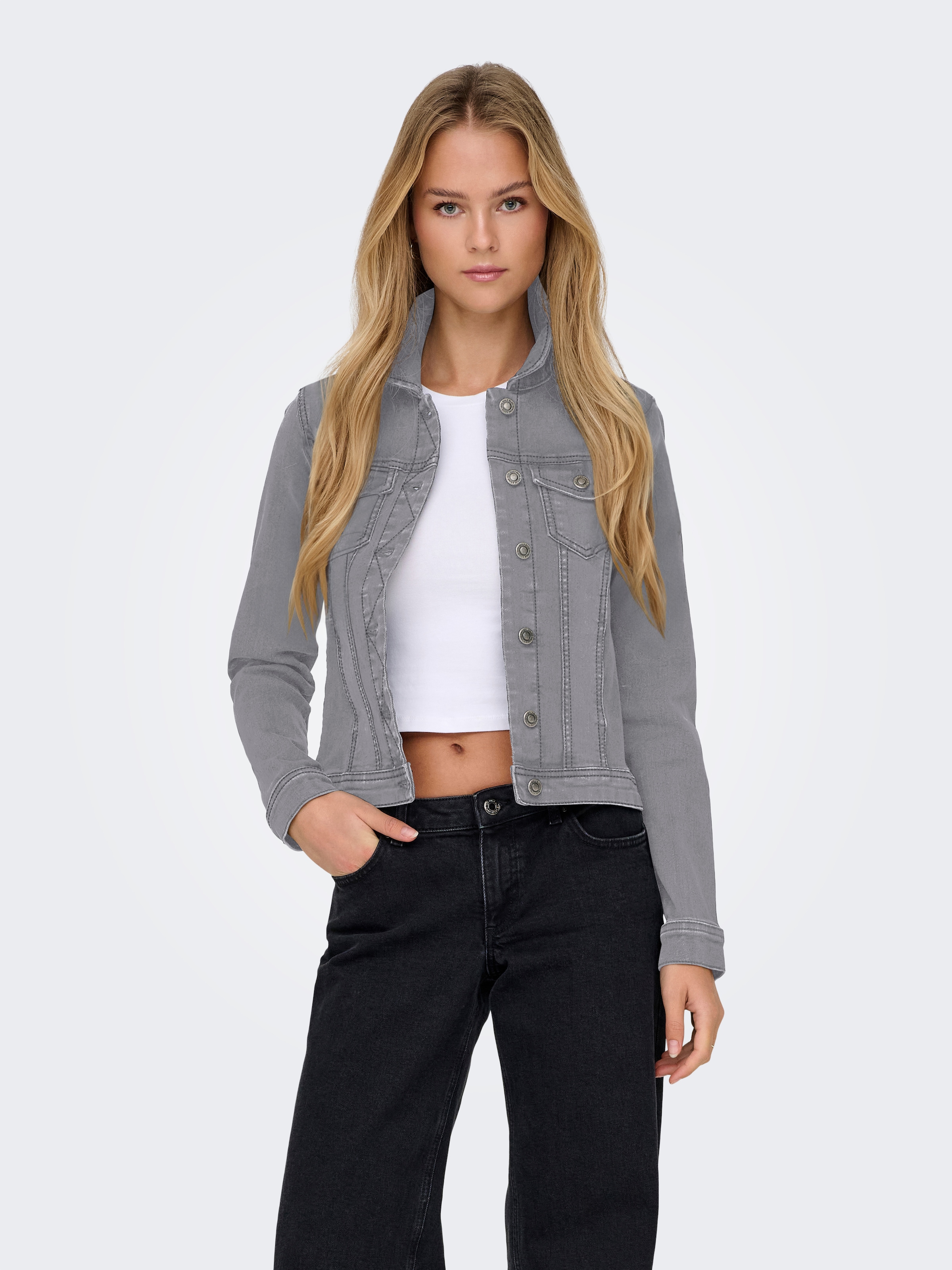 ONLY Jeansjacke »ONLWONDER DNM JACKET NOOS«, kurze, modische Form