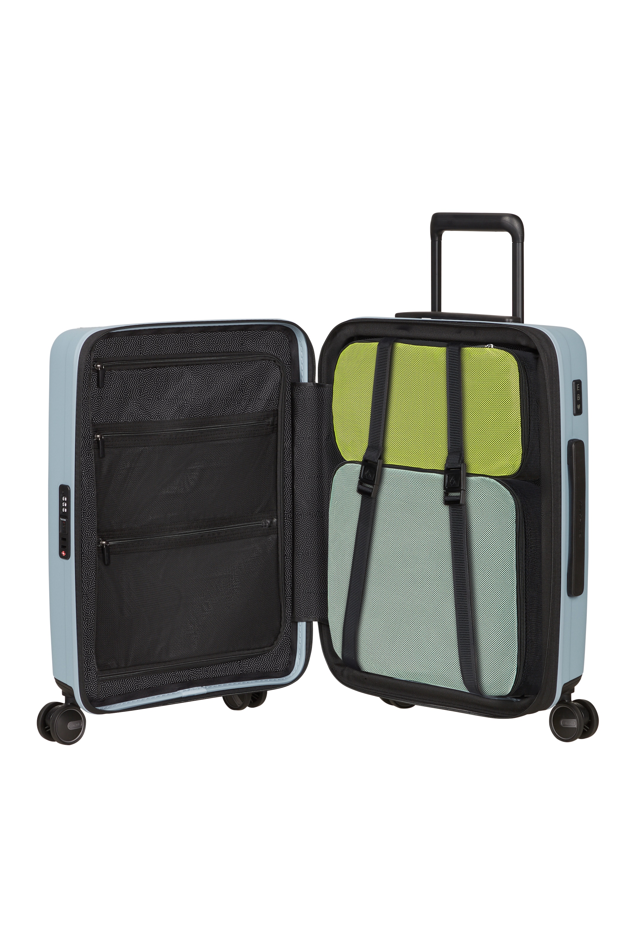 Samsonite Hartschalen-Trolley »RESTACKD« 39 l 4 Rollen Unisex Koffer, mit fester Trennwand und verstellbaren Packgurten