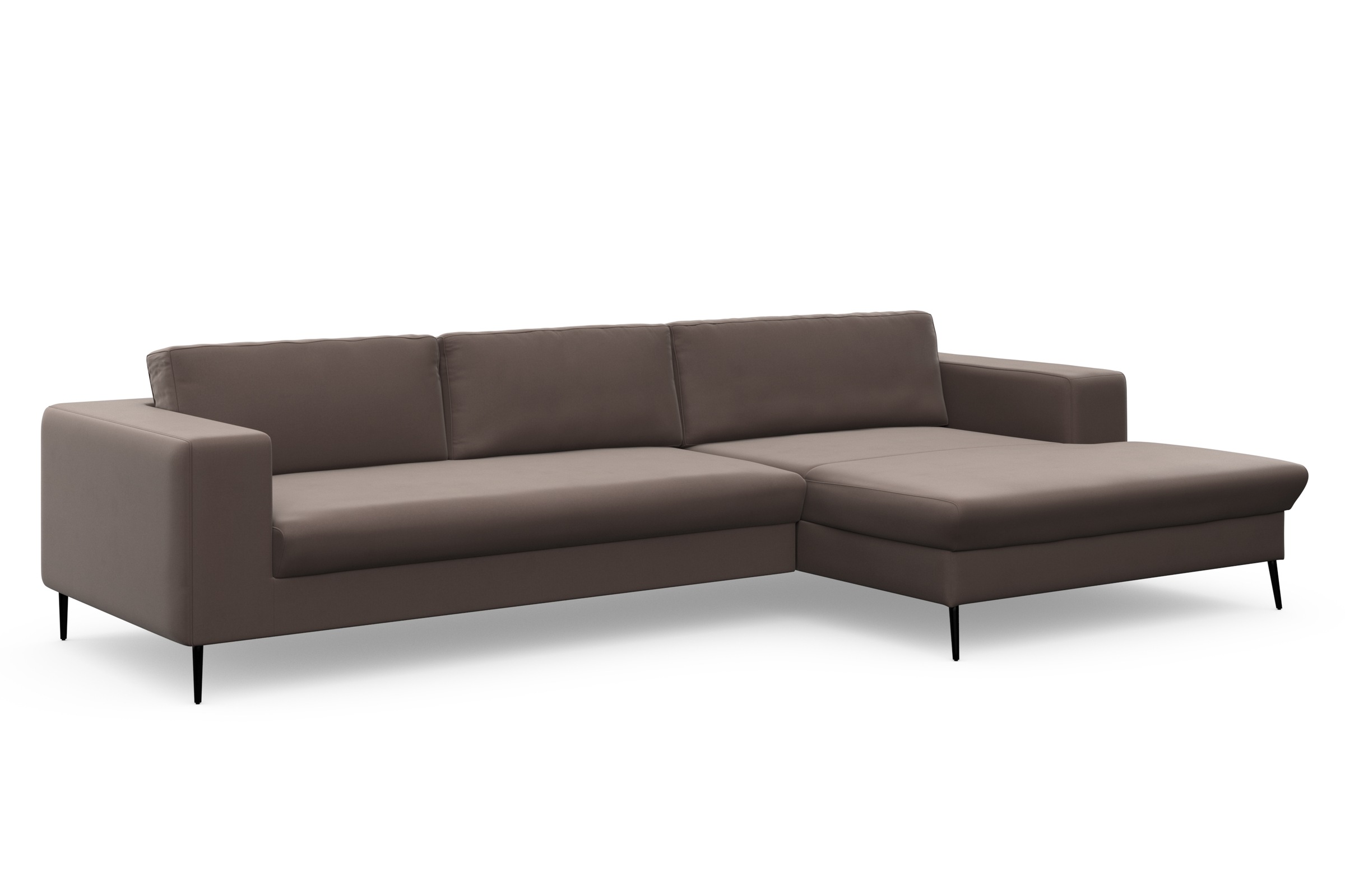 DOMO collection Ecksofa »Modica, zeitlos und elegant, L-Form«, moderne Optik mit extrabreiter Recamiere, auch in Cord