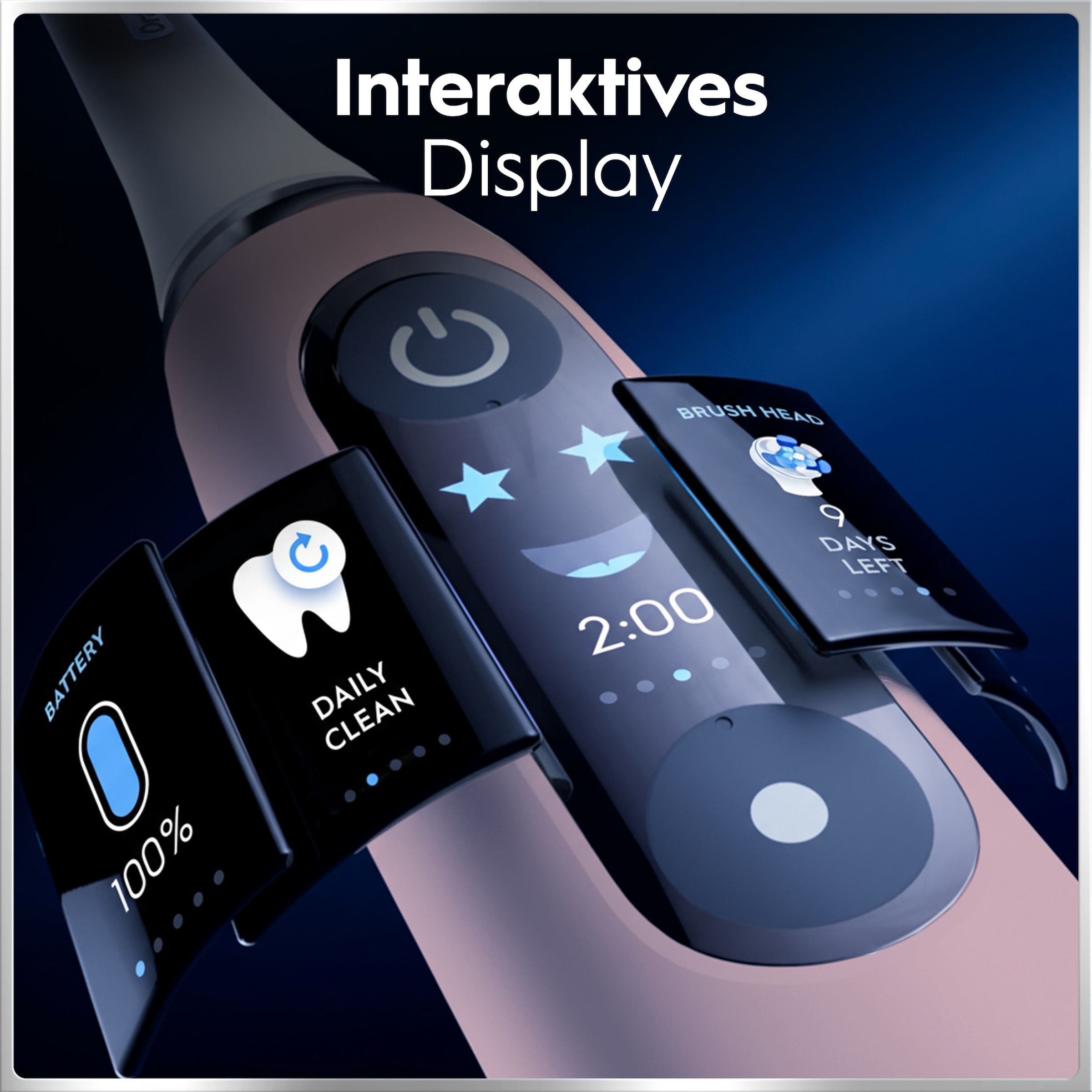 Oral-B Elektrische Zahnbürste »iO Series 6 N« 2 Stk. Aufsteckbürsten Magnet-Technologie, Display & Reiseetui