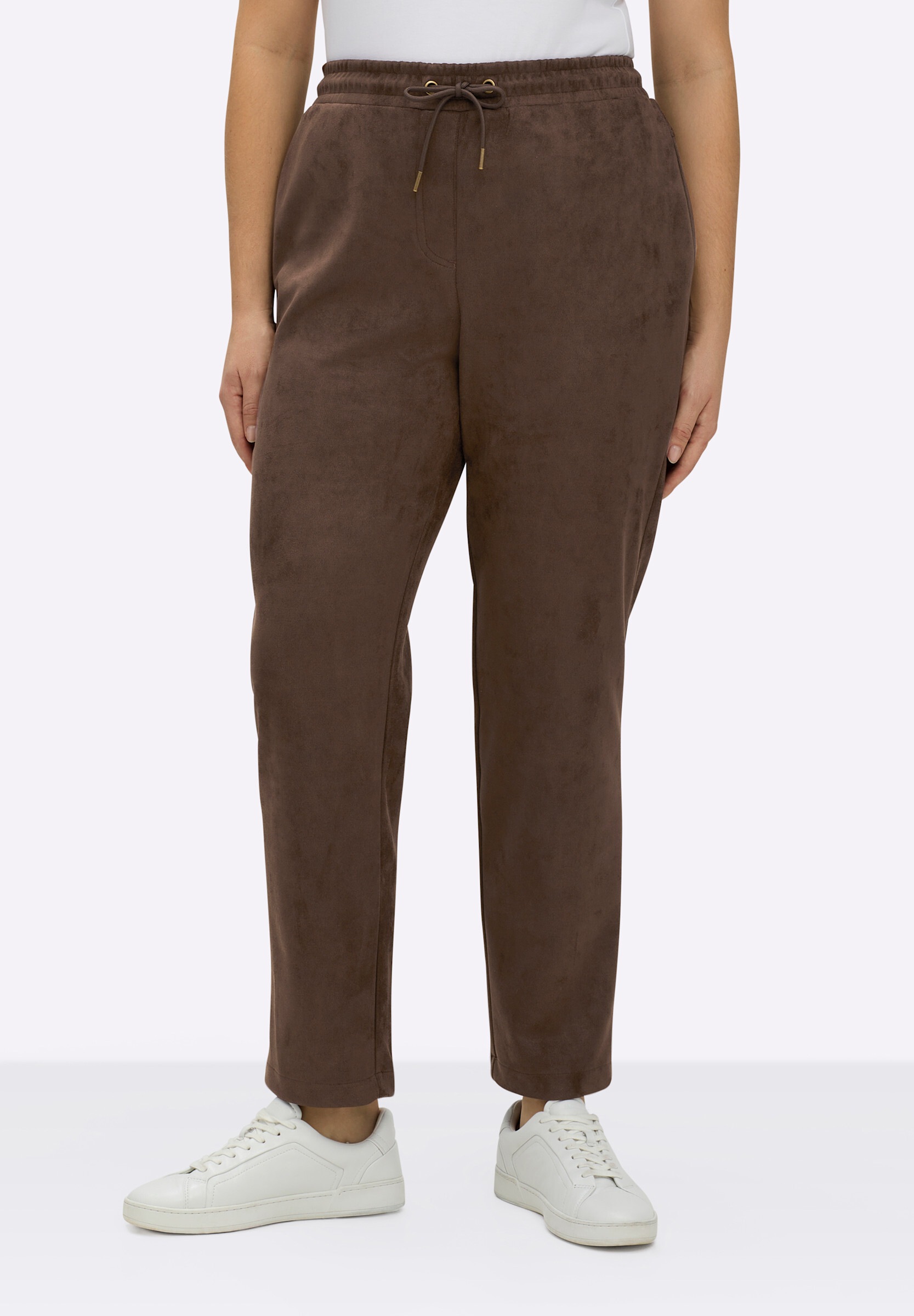 Sheego Schlupfhose »Schlupfhose Schlupfhose in Velourslederoptik«