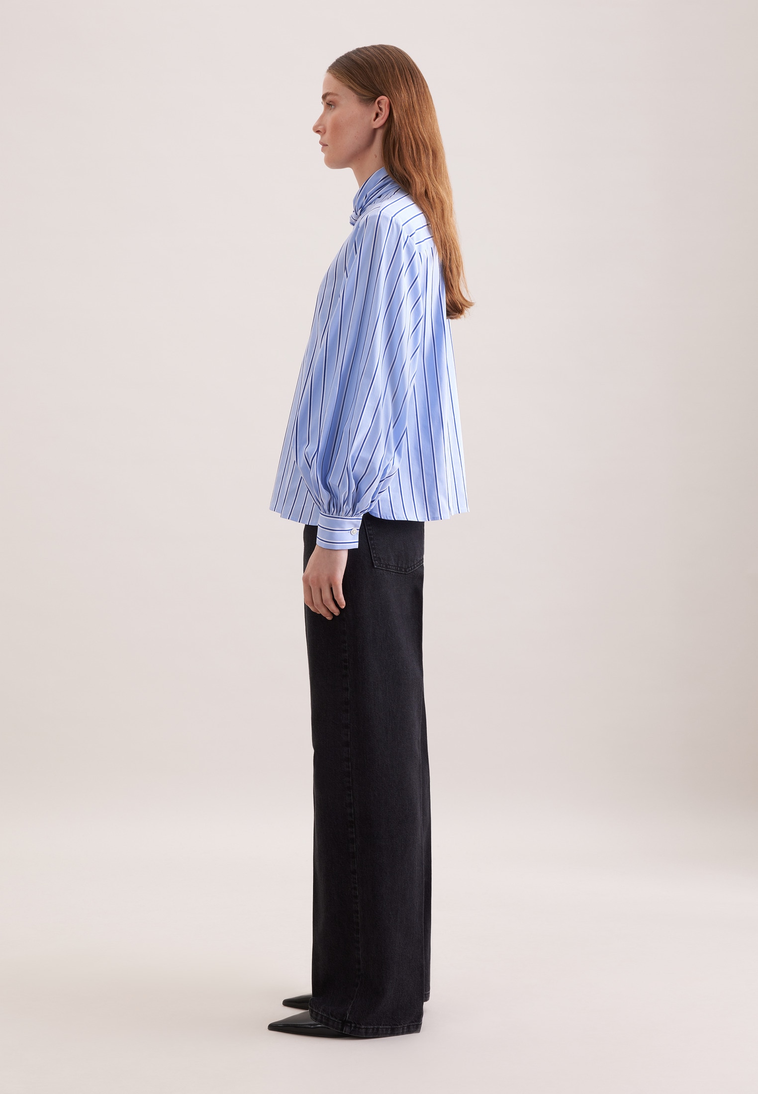 seidensticker Schluppenbluse 1/1 Binderkragen Gestreift