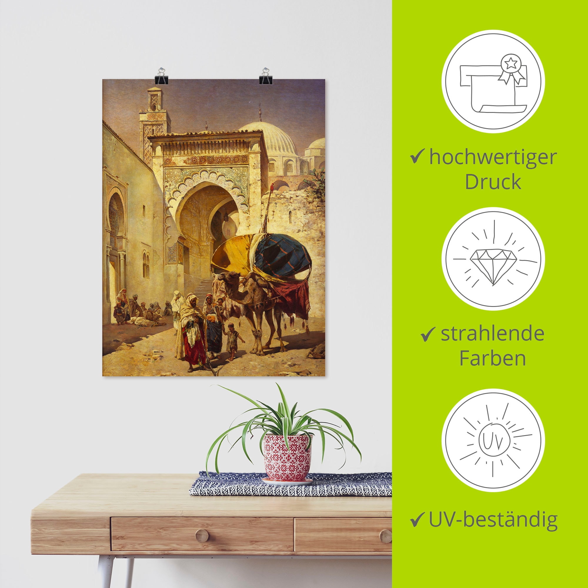 Artland Wandbild »Eine arabische Straßenszene.« Gebäude 1 Stk. tlg. als Leinwandbild, Poster in verschied. Größen