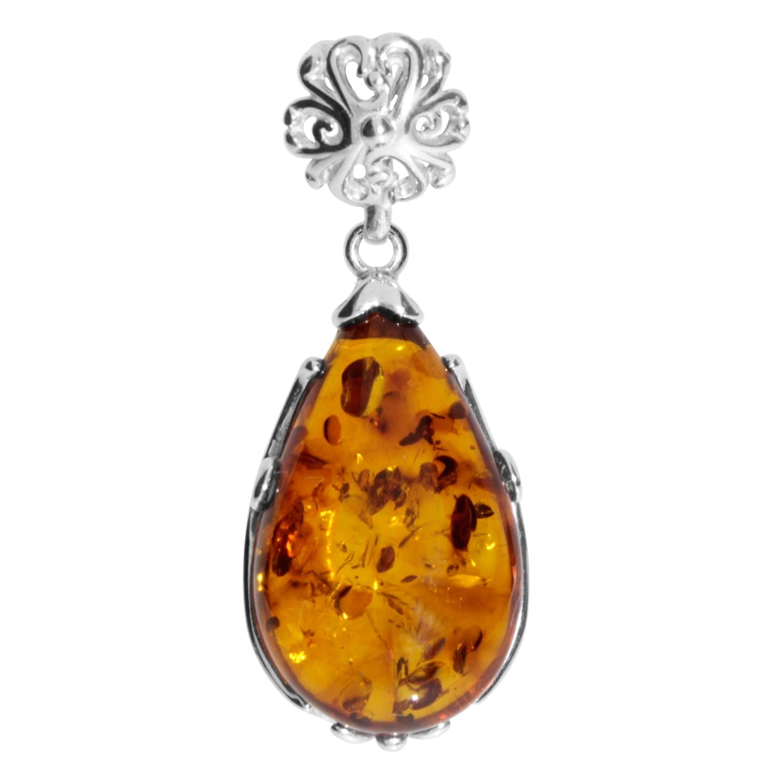 OSTSEE-SCHMUCK Kettenanhänger »- Vanessa - Silber 925/000 - Bernstein«