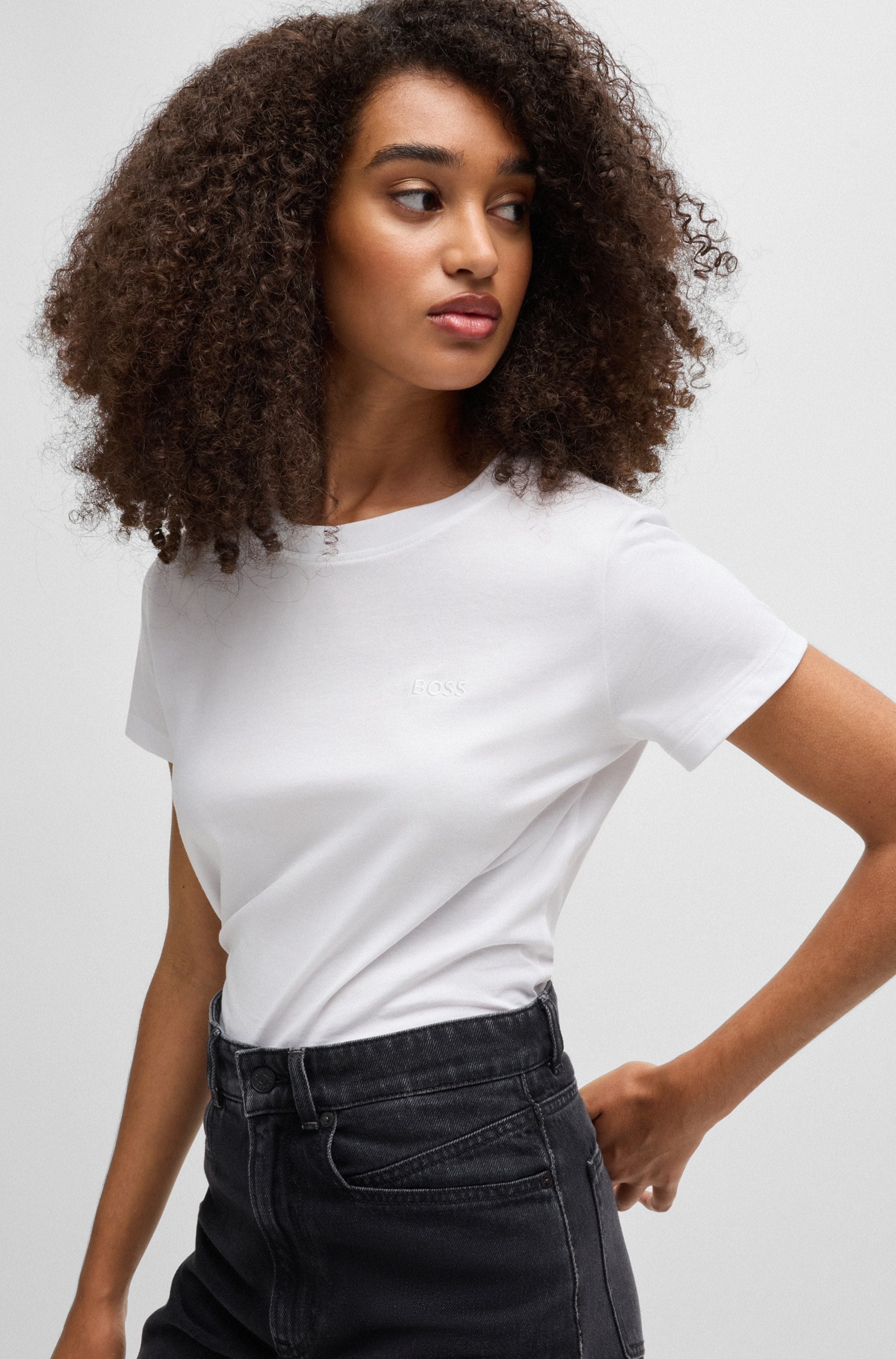 BOSS ORANGE T-Shirt »Esogo Premium Damenmode«, mit Logo