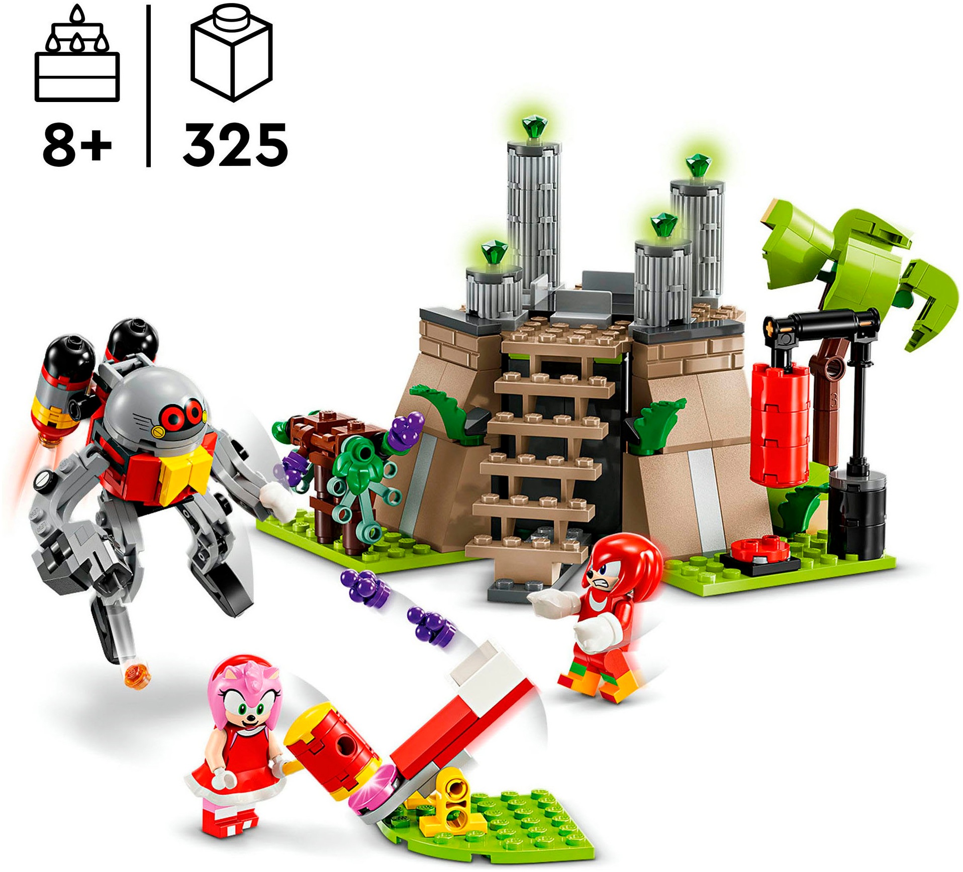 LEGO® Konstruktionsspielsteine »Knuckles und der Schrein des Master Emerald (76998), LEGO Sonic«, (325 St.), Made in Europe