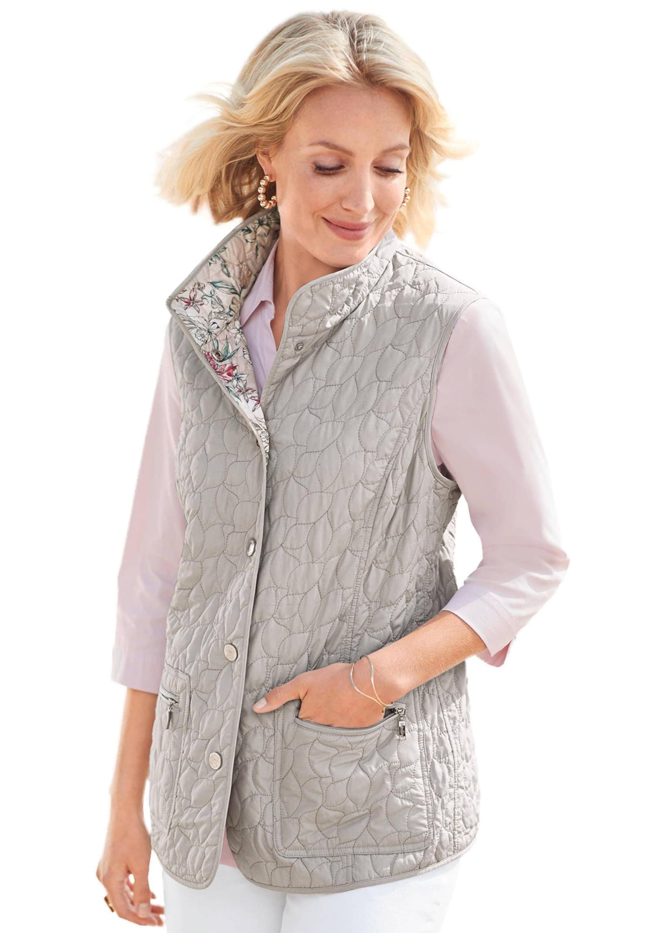 GOLDNER Kurzweste »Kurzgröße Verwandlungskünstler Steppwendeweste«