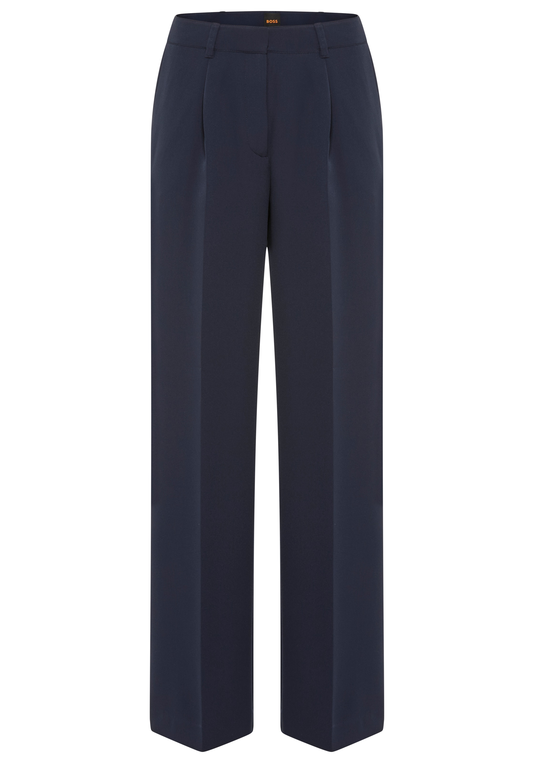 BOSS ORANGE Anzughose »Tiwi Premium Damenmode«  Wide Leg mit Bügelfalte