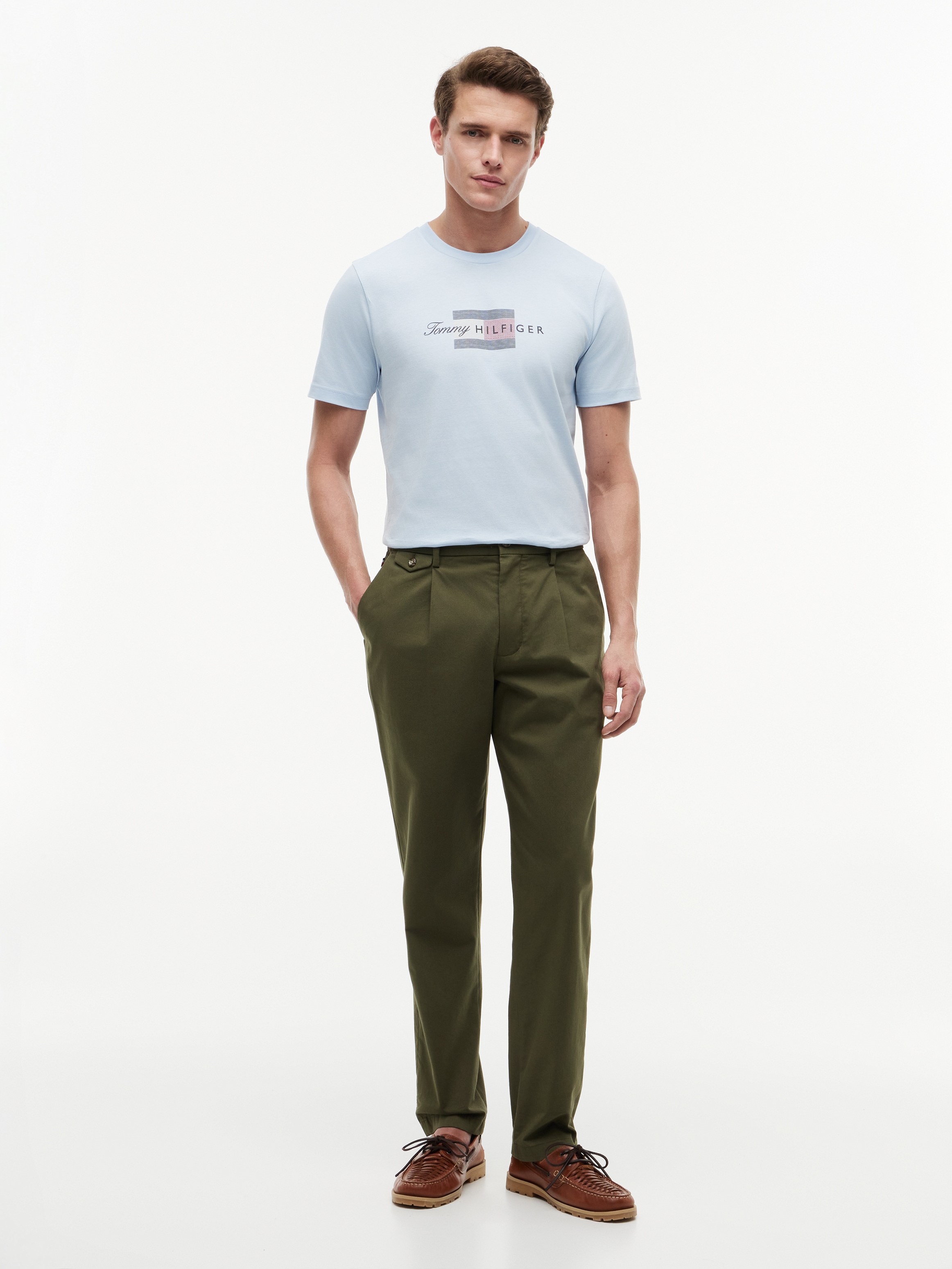 Tommy Hilfiger T-Shirt »SCRIPT FLAG REGULAR TEE« aus Jersey mit Flag-Grafik