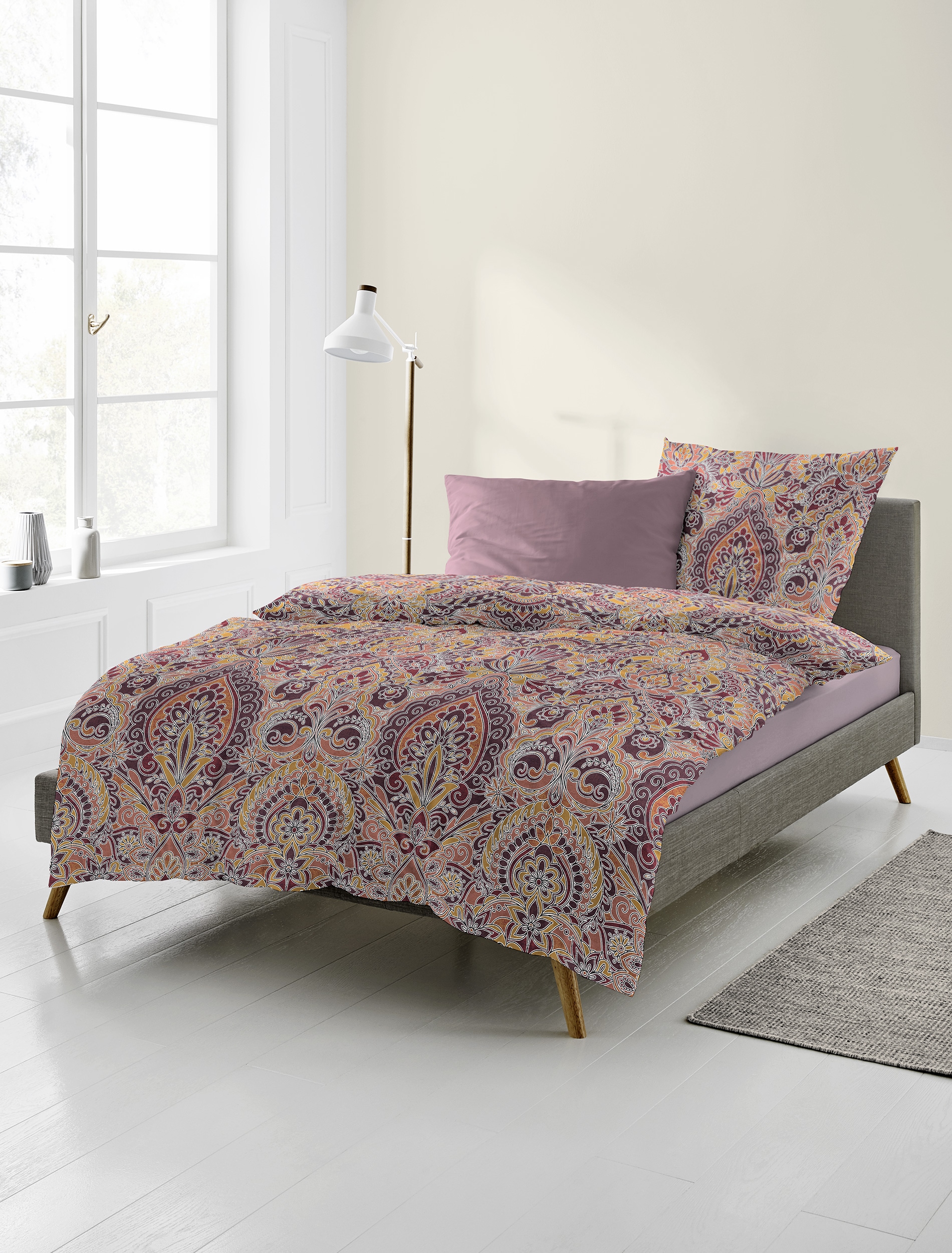 BIERBAUM Bettwäsche »3846« 2 Stk. tlg. Biber, 100 % Baumwolle, pflegeleicht, kuschelig weich