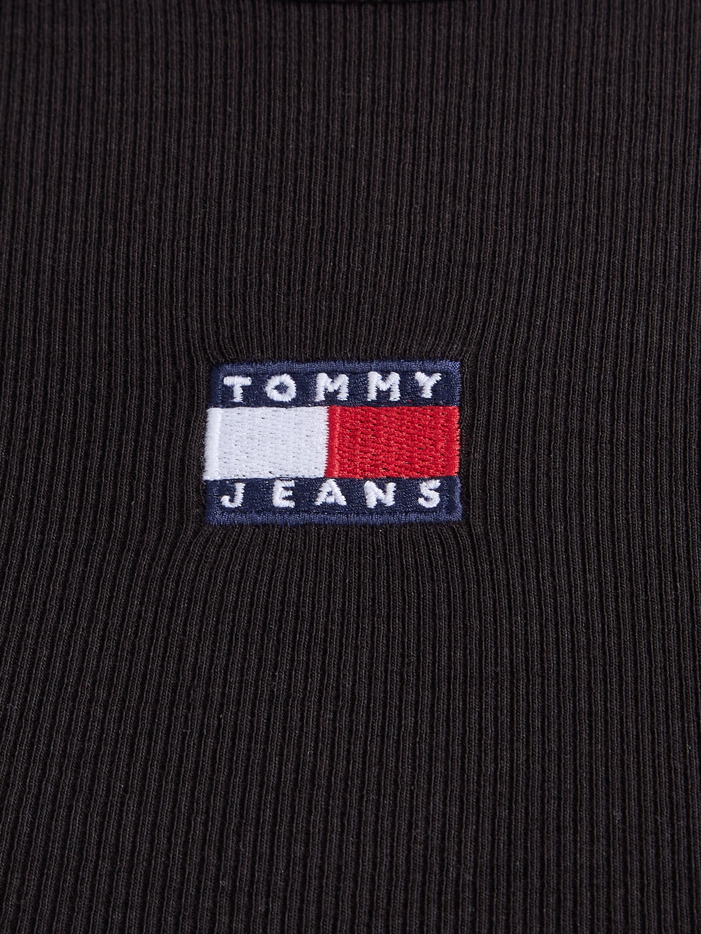 Tommy Jeans T-Shirt »TJW SLIM BADGE RIB TEE«, in Rippoptik