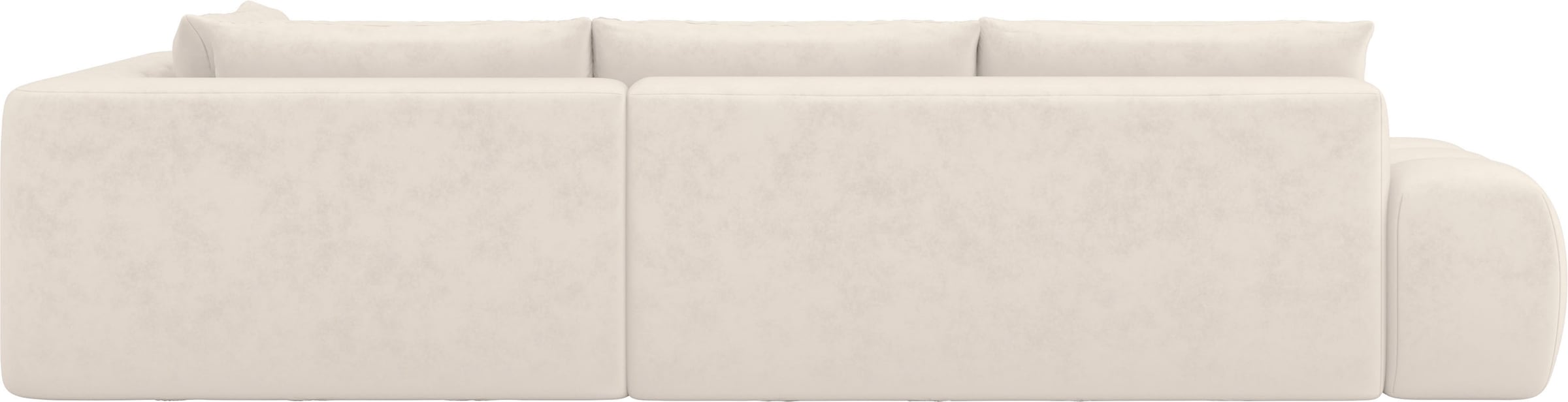 INOSIGN Ecksofa »AZITA Designsofa, elegant und bequem L-Form, Bubble-Optik«, lose Rückenkissen, traumhafte Steppung, Maße B/T/H: 352/210/72 cm