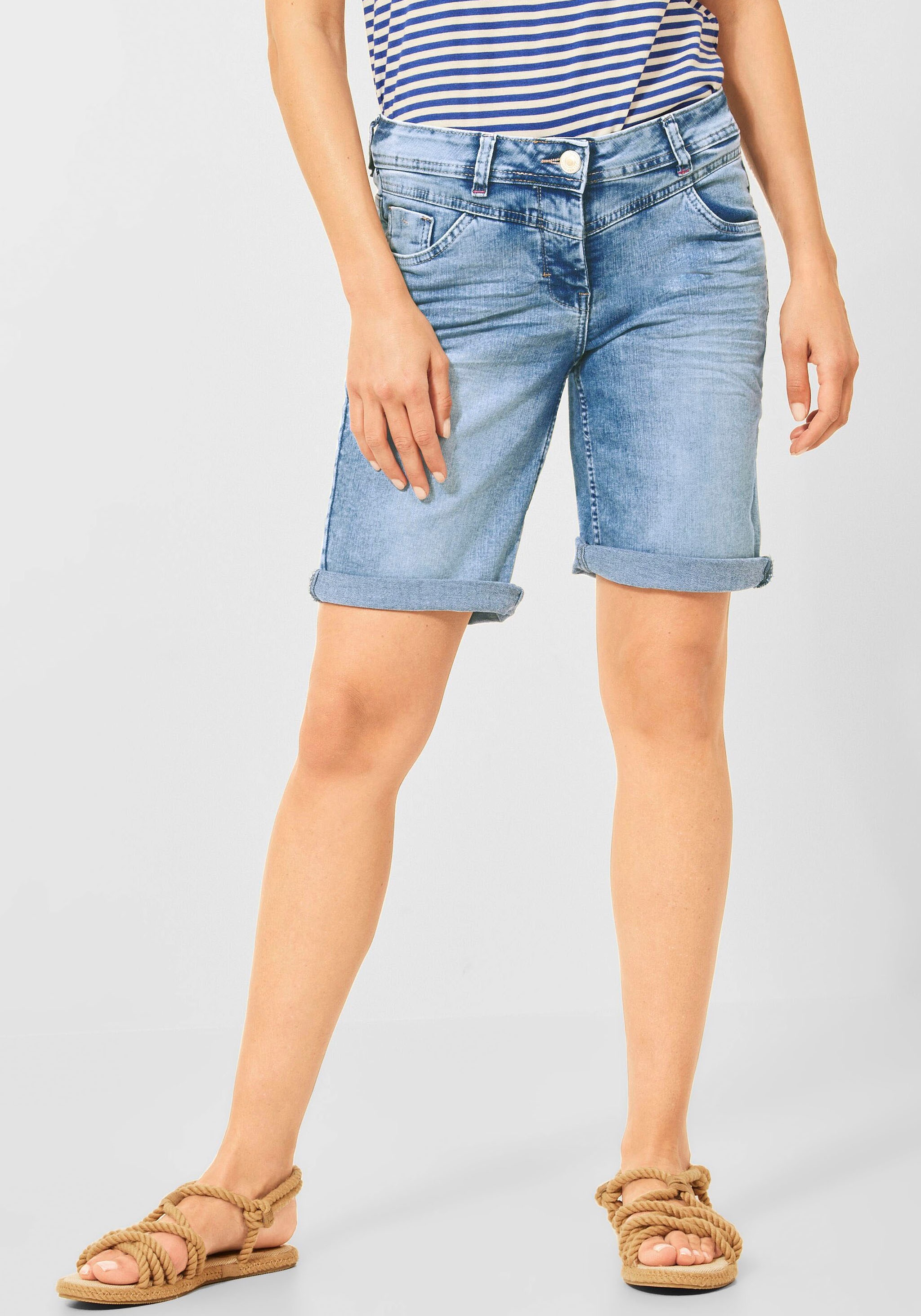 Cecil Bermudas »Style Scarlett«, in hellblauer Waschung