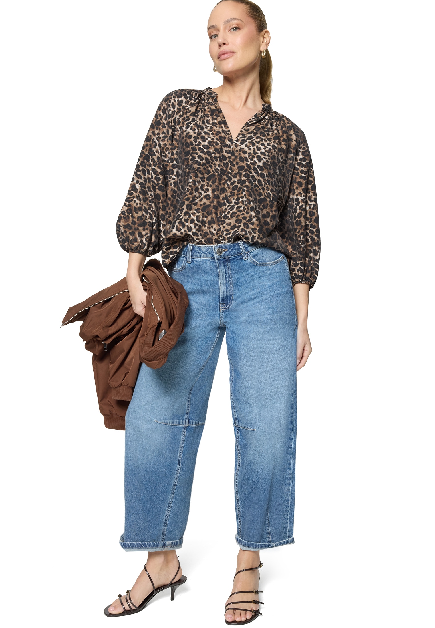 Zero Schlupfbluse »Schlupfbluse mit Leoprint«