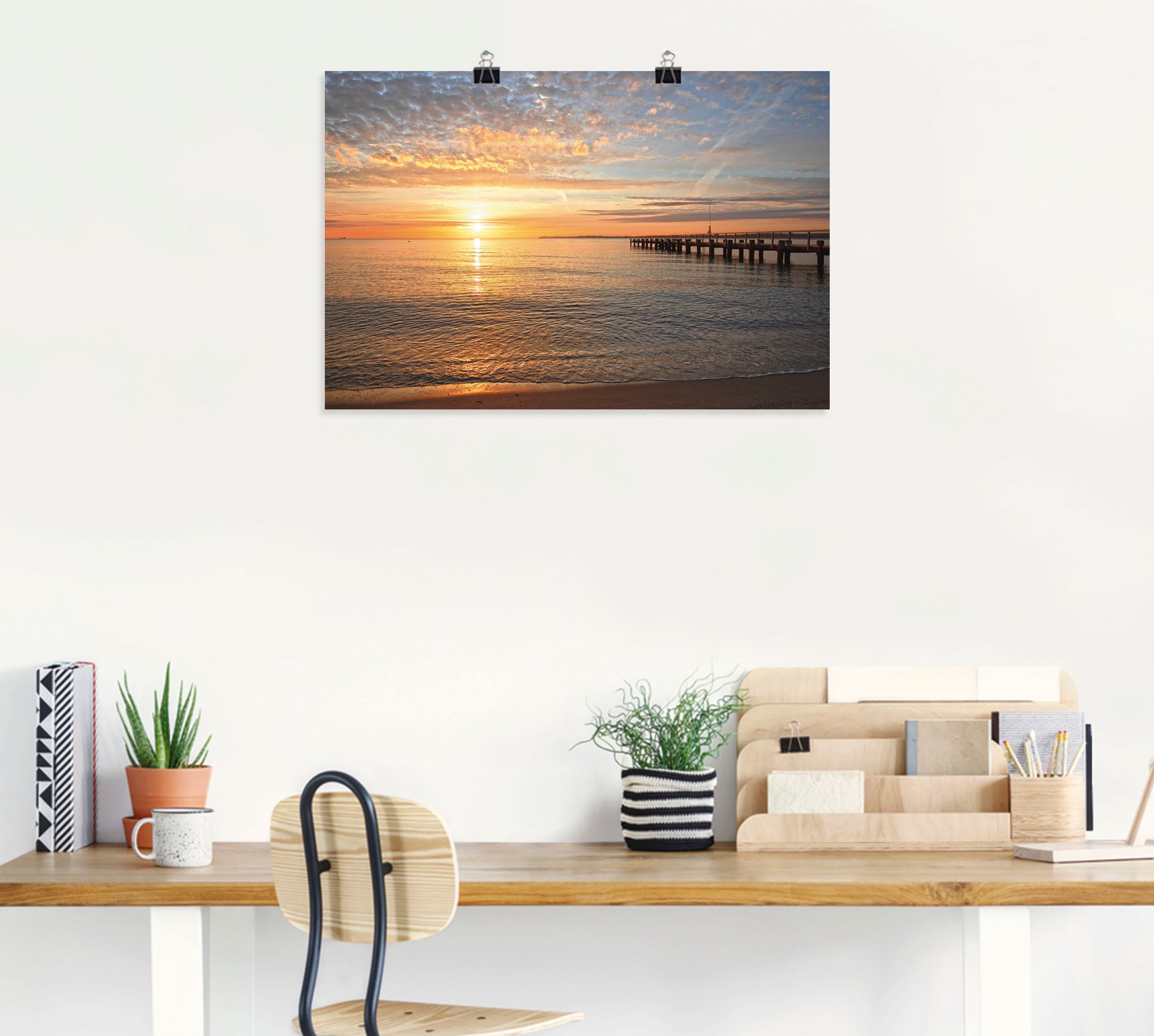 Artland Wandbild »Früh morgens an der Ostsee« Bilder vom Sonnenuntergang & -aufgang 1 Stk. tlg. als Leinwandbild, Poster in verschied. Größen