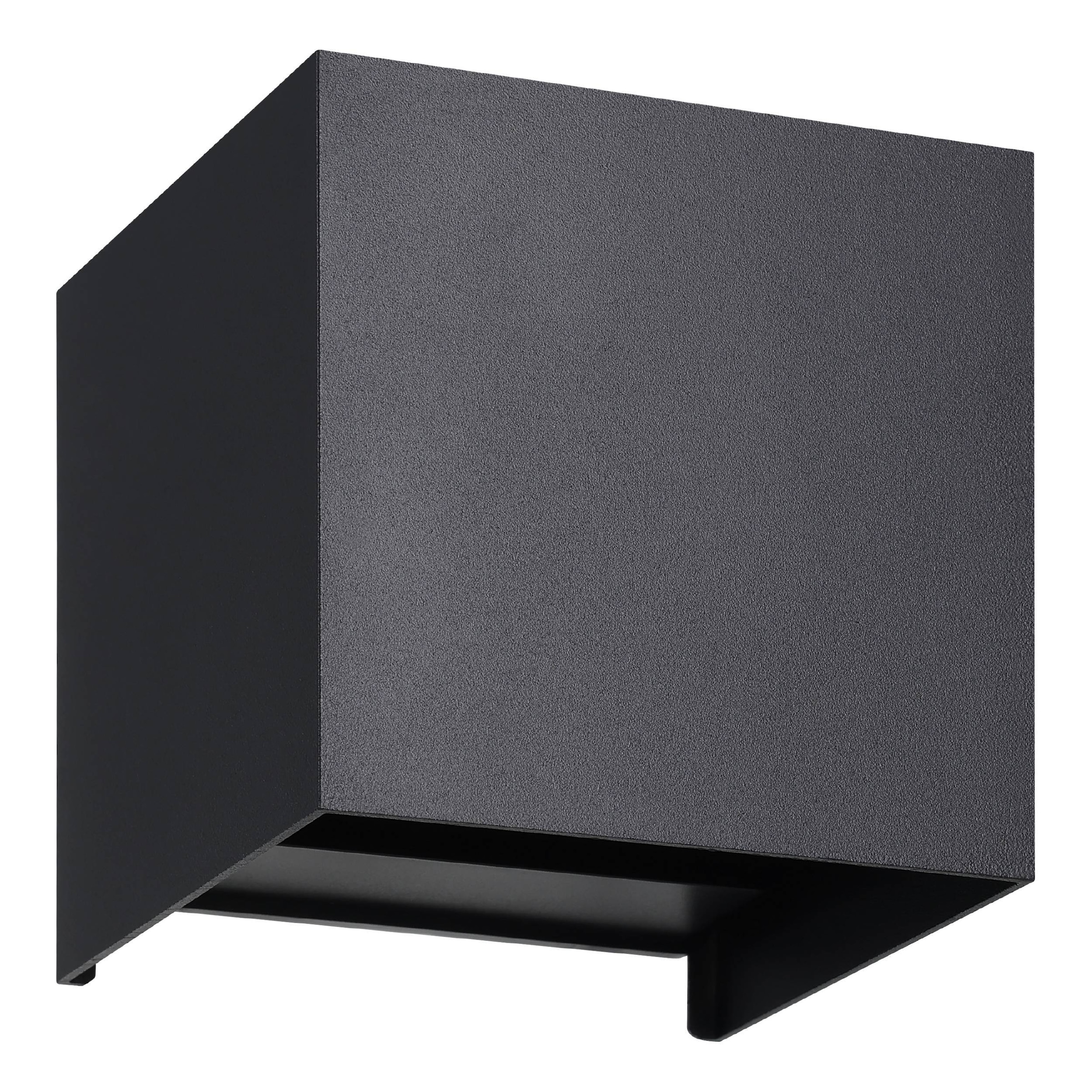 EGLO Wandleuchte »Valmontone Wandlampe,innen, Würfel, indirekte Up und Down Beleuchtung« LED-Modul 1 Stk. Warmweiß Wand-/Deckenleuchte - L10 x H10 x AL10 cm - schwarz - 2X1,5W inkl.