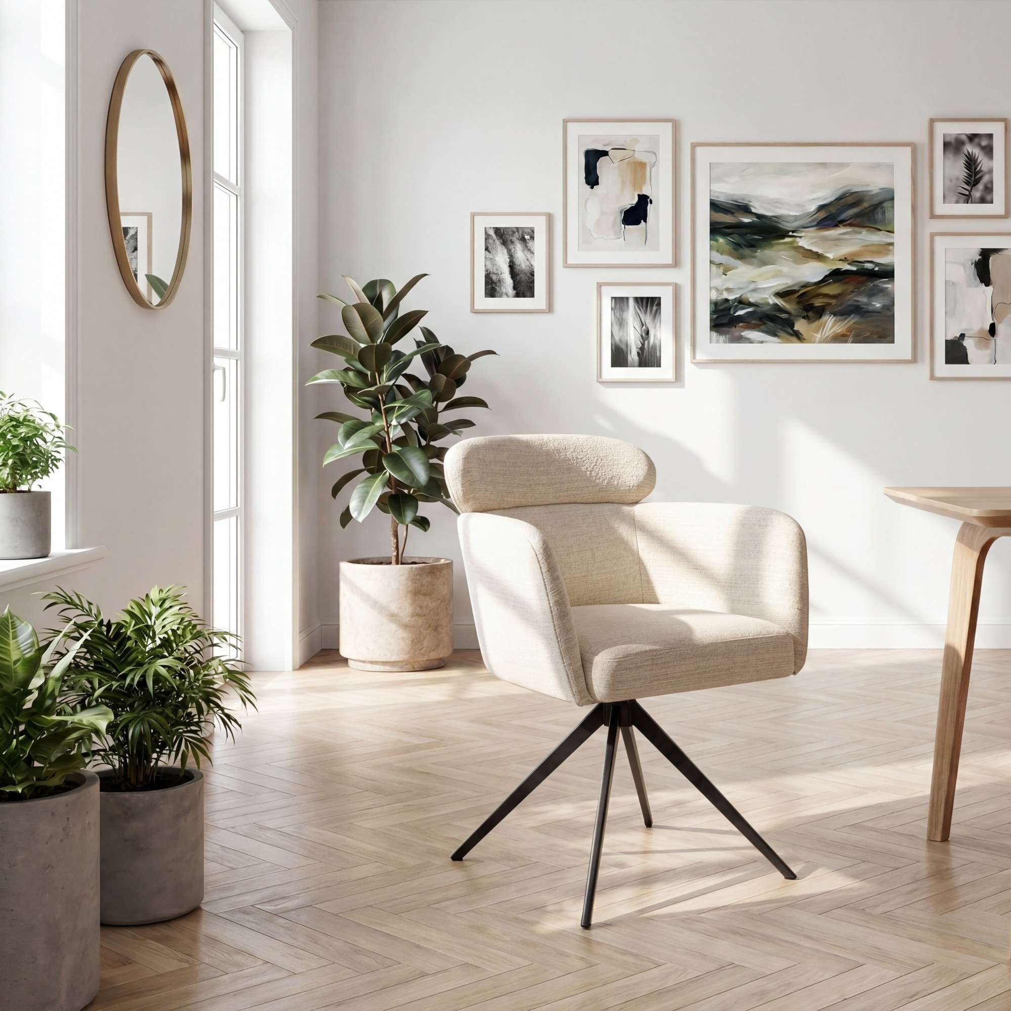 OTTO home Esszimmerstuhl »Isarco« () 2 Stk.360° Auto Rückkehr, gepolsterte Rückenlehne, Armlehne und Sitzfläche