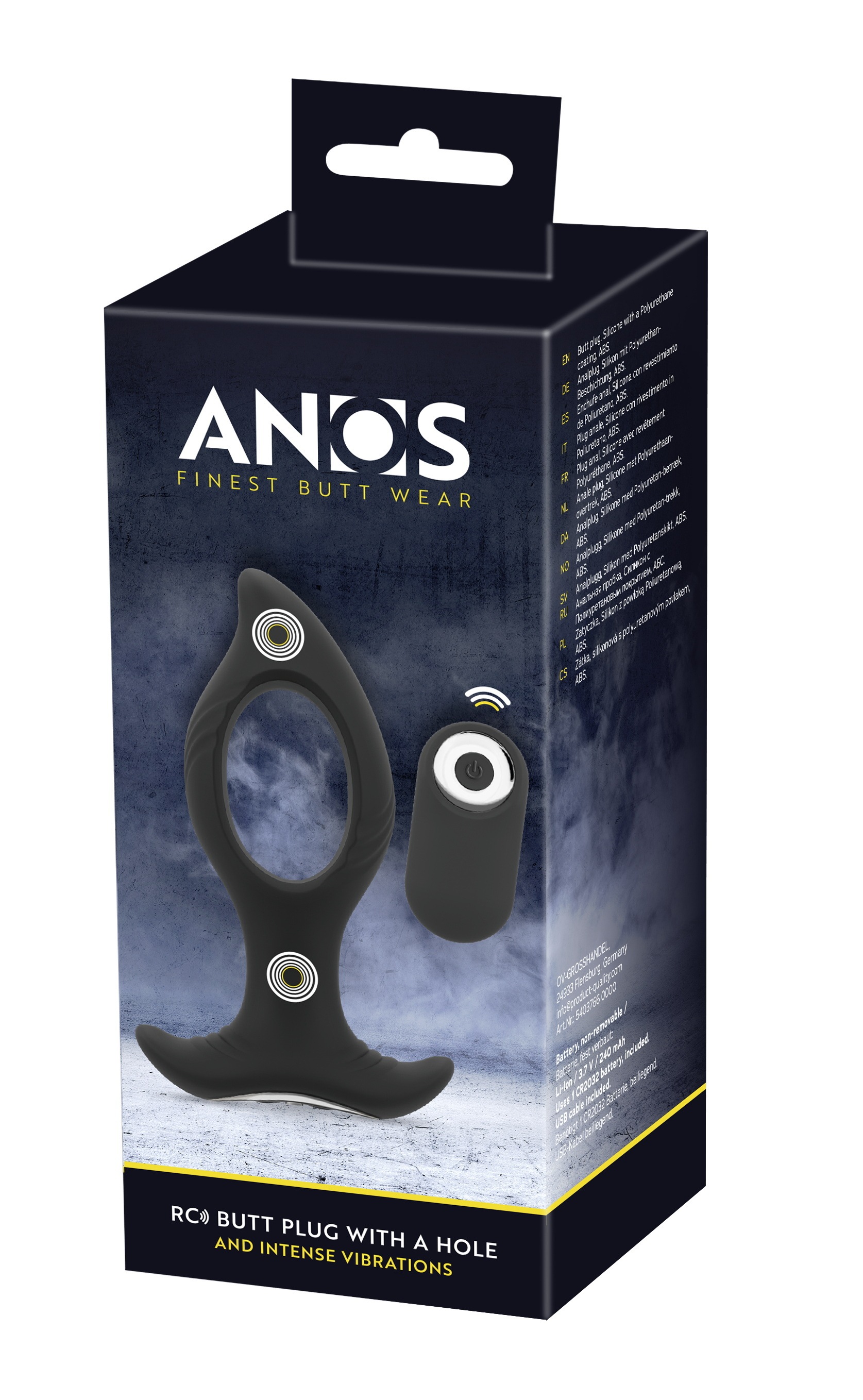 ANOS Anal-Stimulator »Analvibrator RC Butt Plug with a Hole«