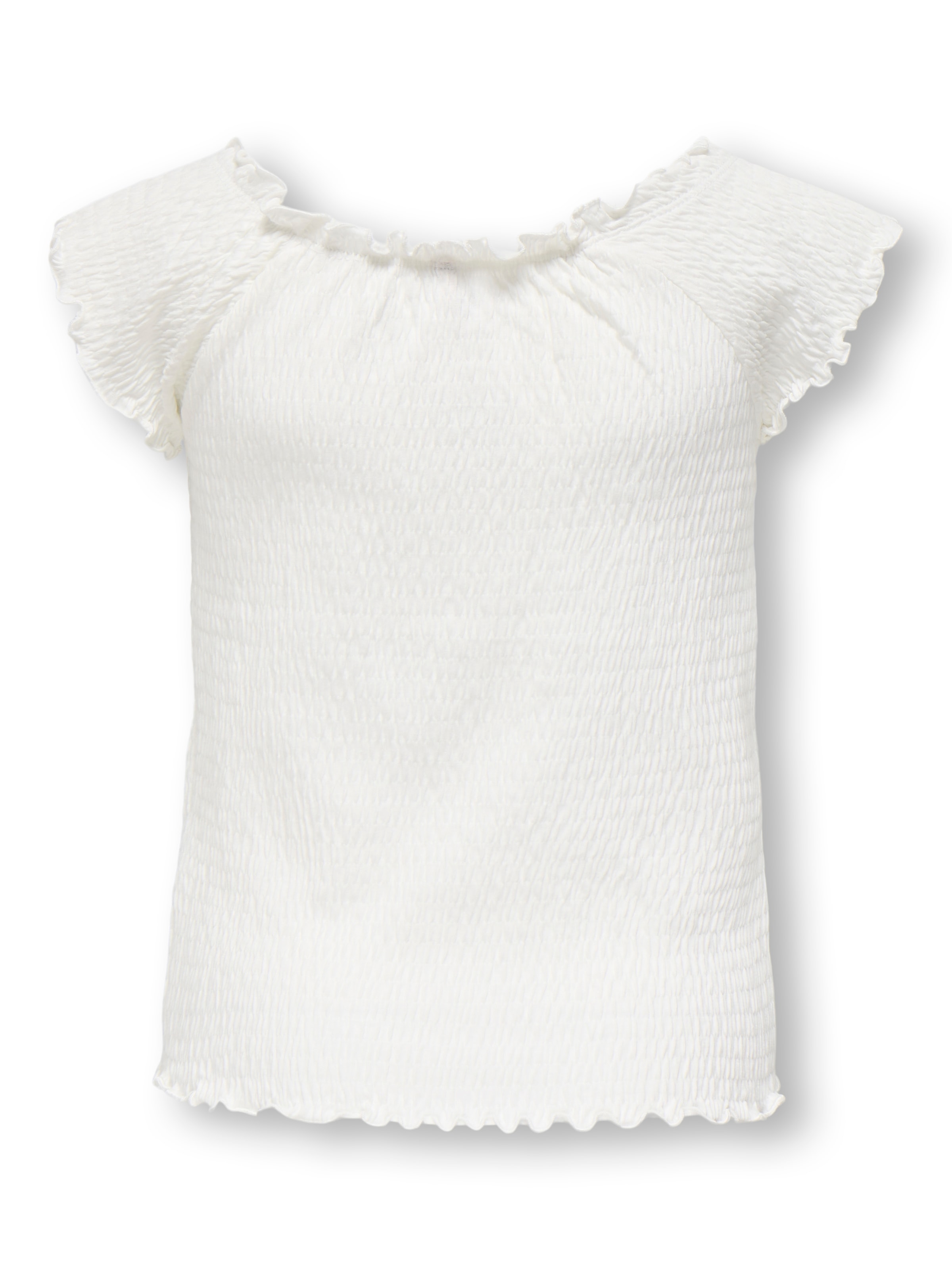 KIDS ONLY Carmenshirt »KOGJOJO LIFE SS TOP JRS« mit gewellten Kanten