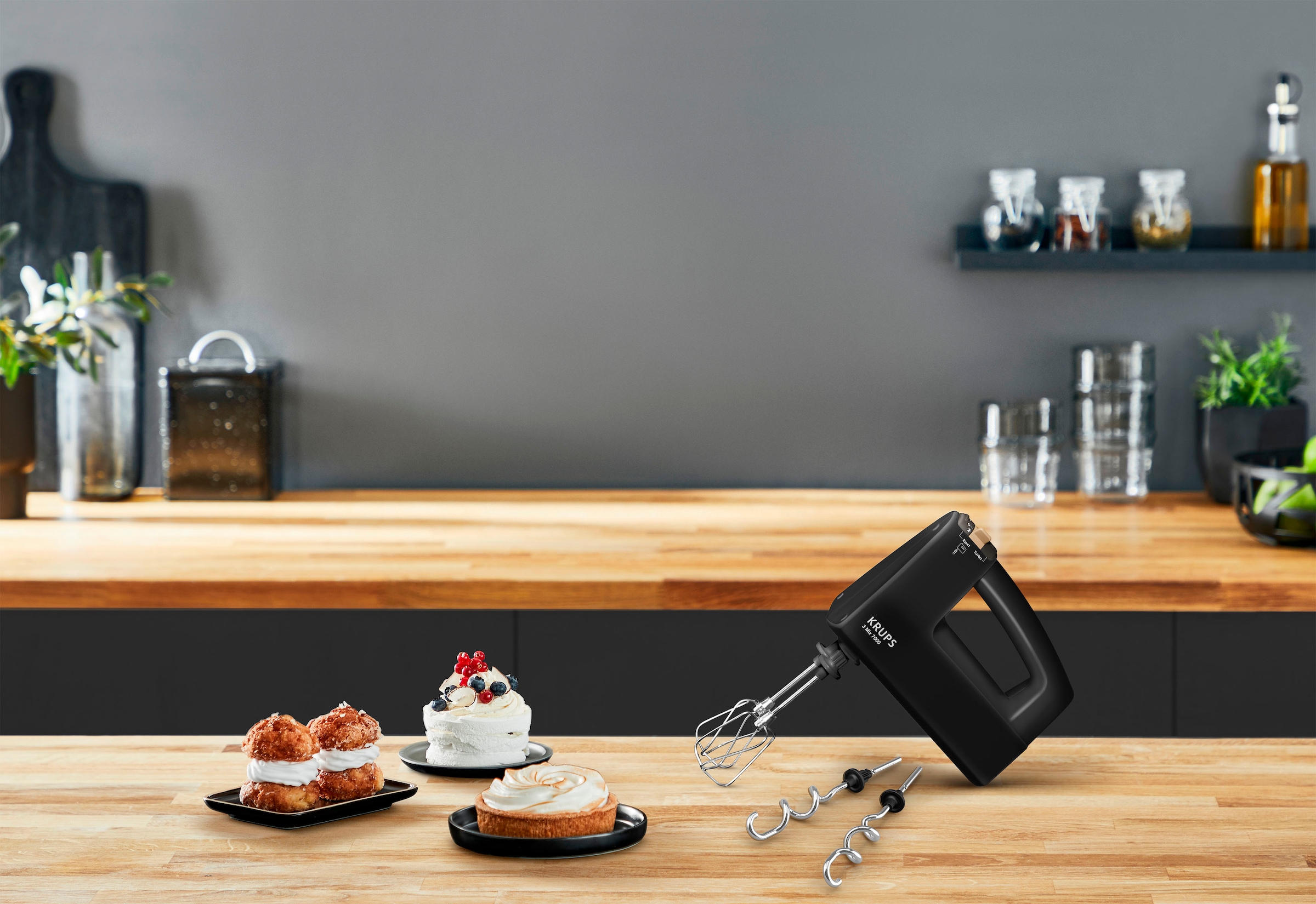 Krups Handmixer »3Mix 7000«, 500 W, limitierte Edition, Zubehörtasche, Quirl+Knethaken, F60858