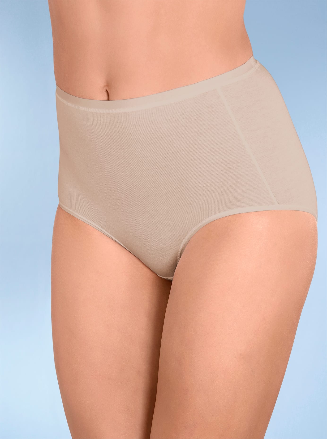 Nina Von C. Damen Taillenslip 3 Stk. tlg. in beige, Größe 46