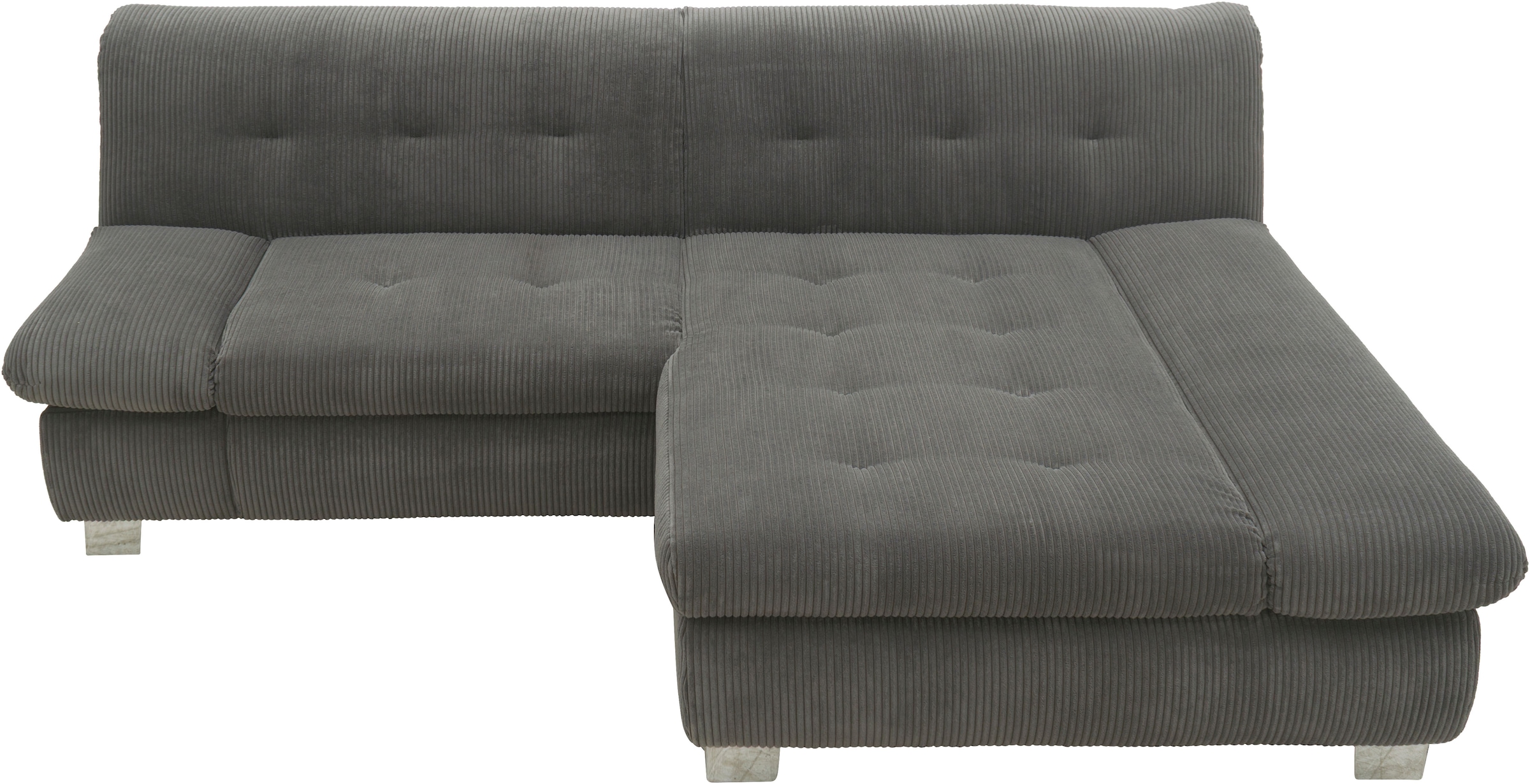 DOMO collection Ecksofa »100031 kompakte Stellmaße, komfortabel und bequem, L-Form«, wahlweise mit Bettfunktion und Armteilverstellung. Breite 234cm