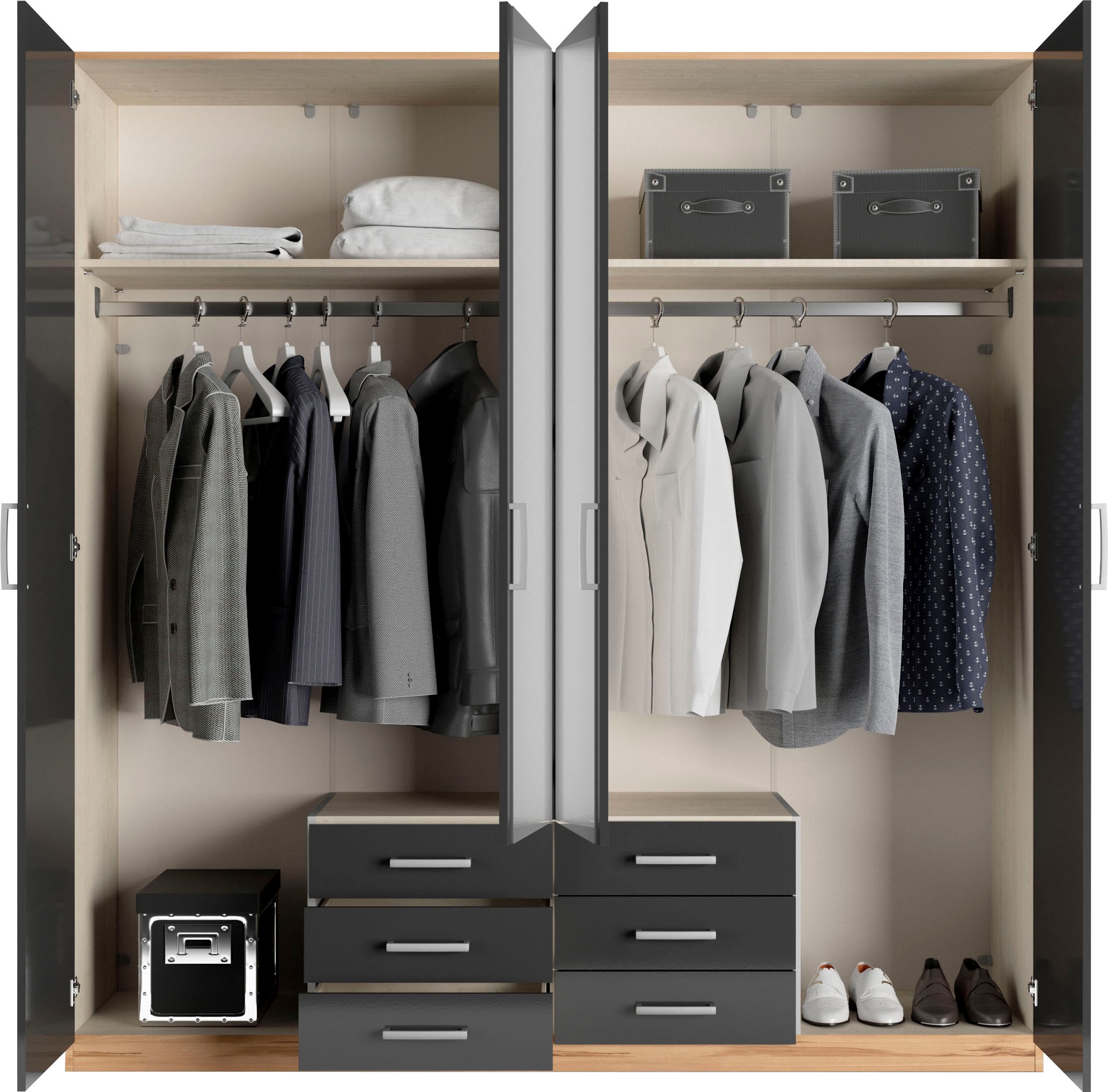 priess Kleiderschrank »Amsterdam«, mit oder ohne LED-Beleuchtung