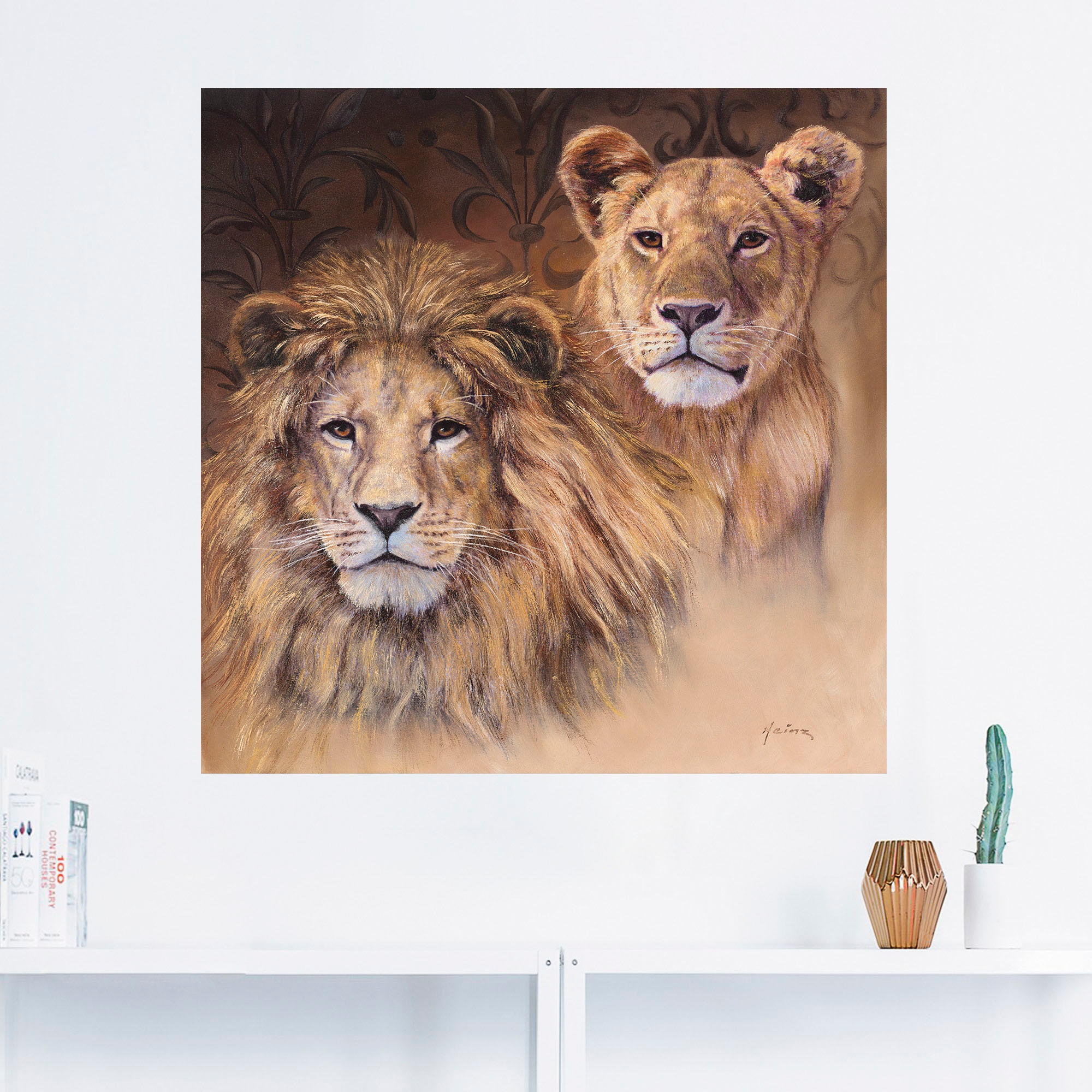 Artland Wandbild »Löwen«, Wildtiere, (1 St.), als Alubild, Outdoorbild, Leinwandbild, Poster, Wandaufkleber