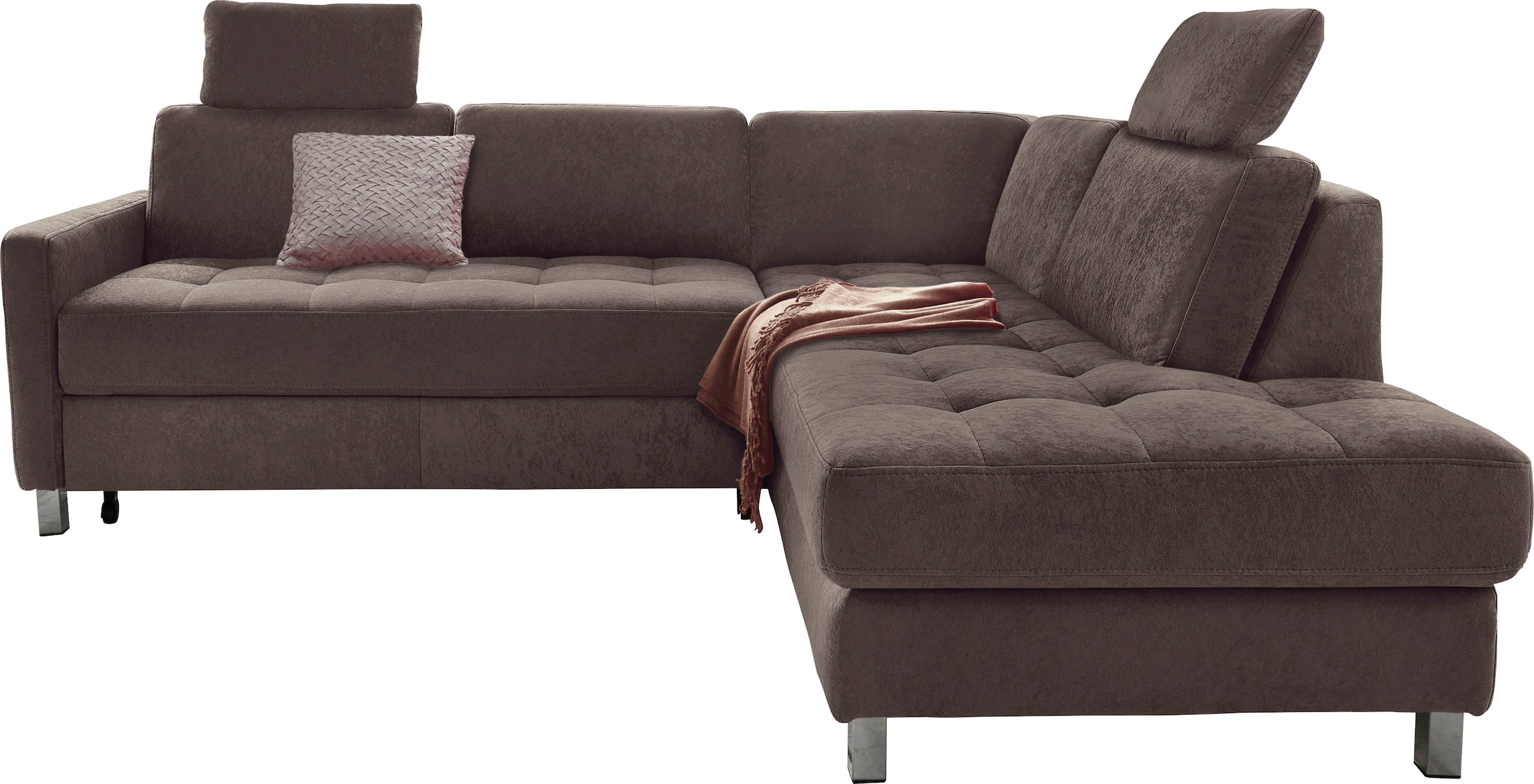 sit&more Ecksofa »Pablo L-Form«, wahlweise mit Bettfunktion