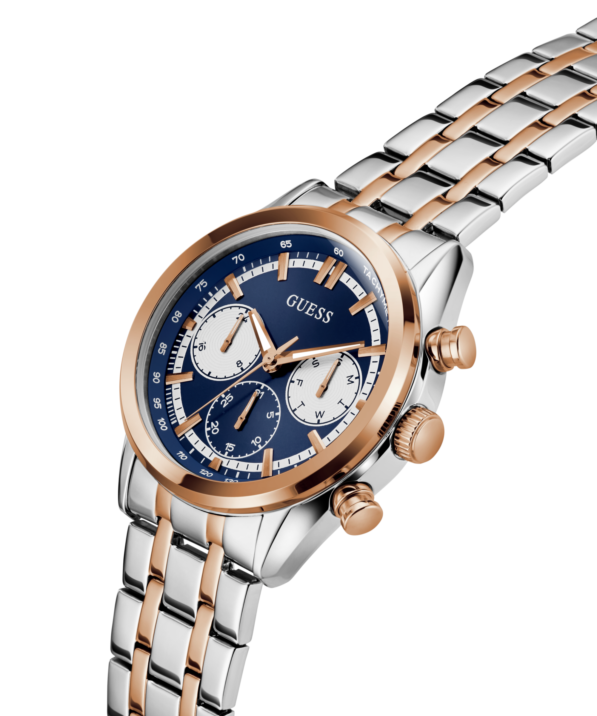 Guess Multifunktionsuhr »DAWSON« Quarzuhr, Armbanduhr, Herrenuhr, Edelstahlarmband